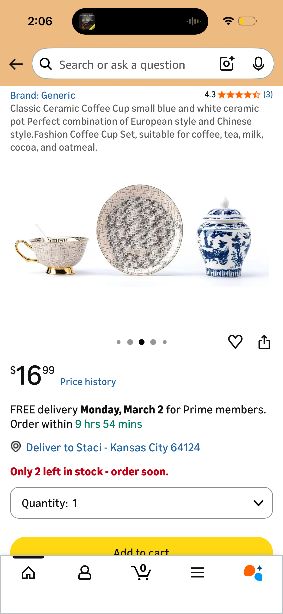 Classic Ceramic Coffee Cup small blue and white ceramic pot Perfect combination of European style and Chinese style.Fashion Coffee Cup Set, suitable for coffee, tea, milk, cocoa, and oatmeal.