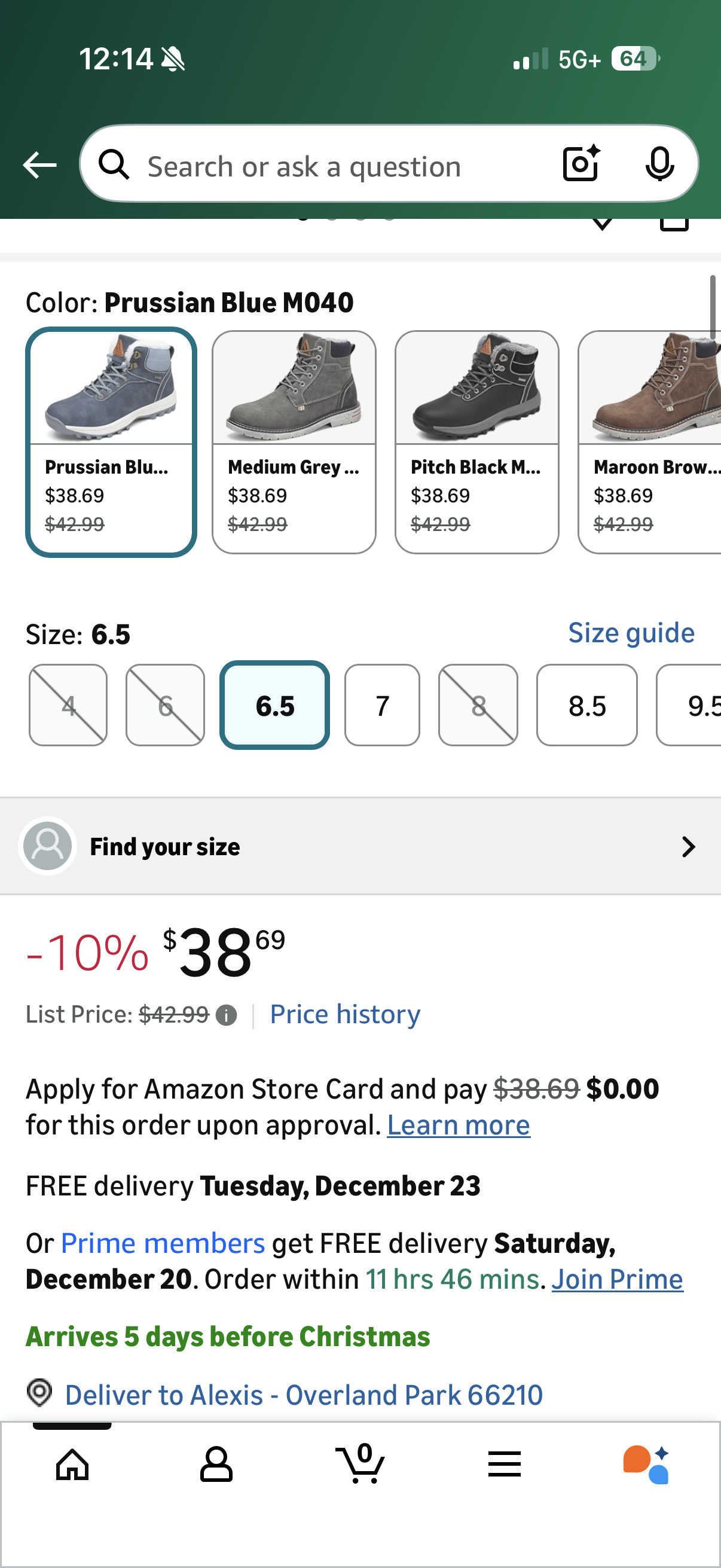 Mishansha Men's Waterproof Snow Boots, Insulated Warm Lined Winter Boot for Cold Weather, Non-Slip Outdoor Trekking Hiking Shoes (Size US Mens 6.5/Womens 8)