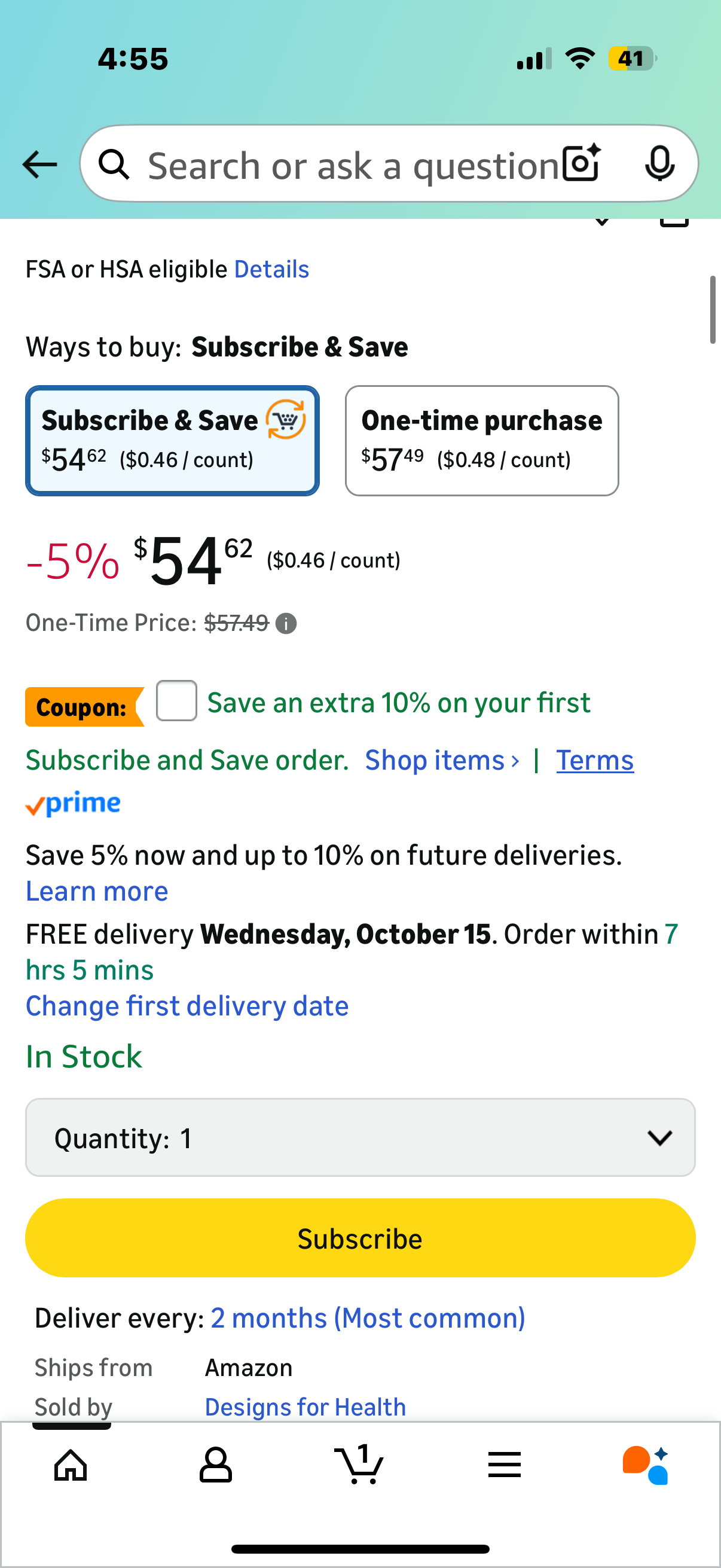 Designs for Health Glucosamine Chondroitin - Glucosamine Sulfate + Chondroitin Sulfate Supplement - Supports Healthy Joint Function (120 Capsules
