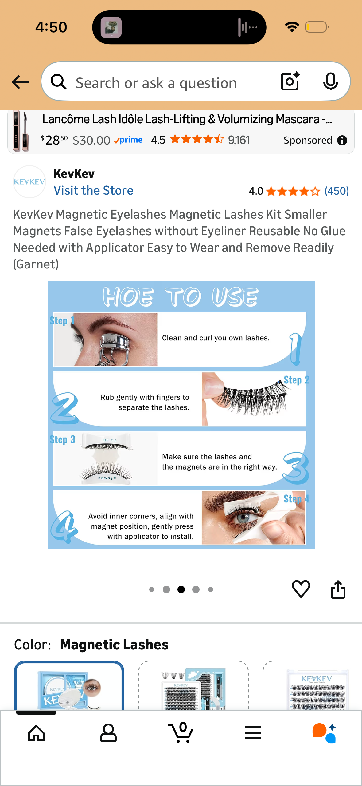 KevKev Magnetic Eyelashes Magnetic Lashes Kit Smaller Magnets False Eyelashes without Eyeliner Reusable No Glue Needed with Applicator Easy to Wear and Remove Readily (Garnet)