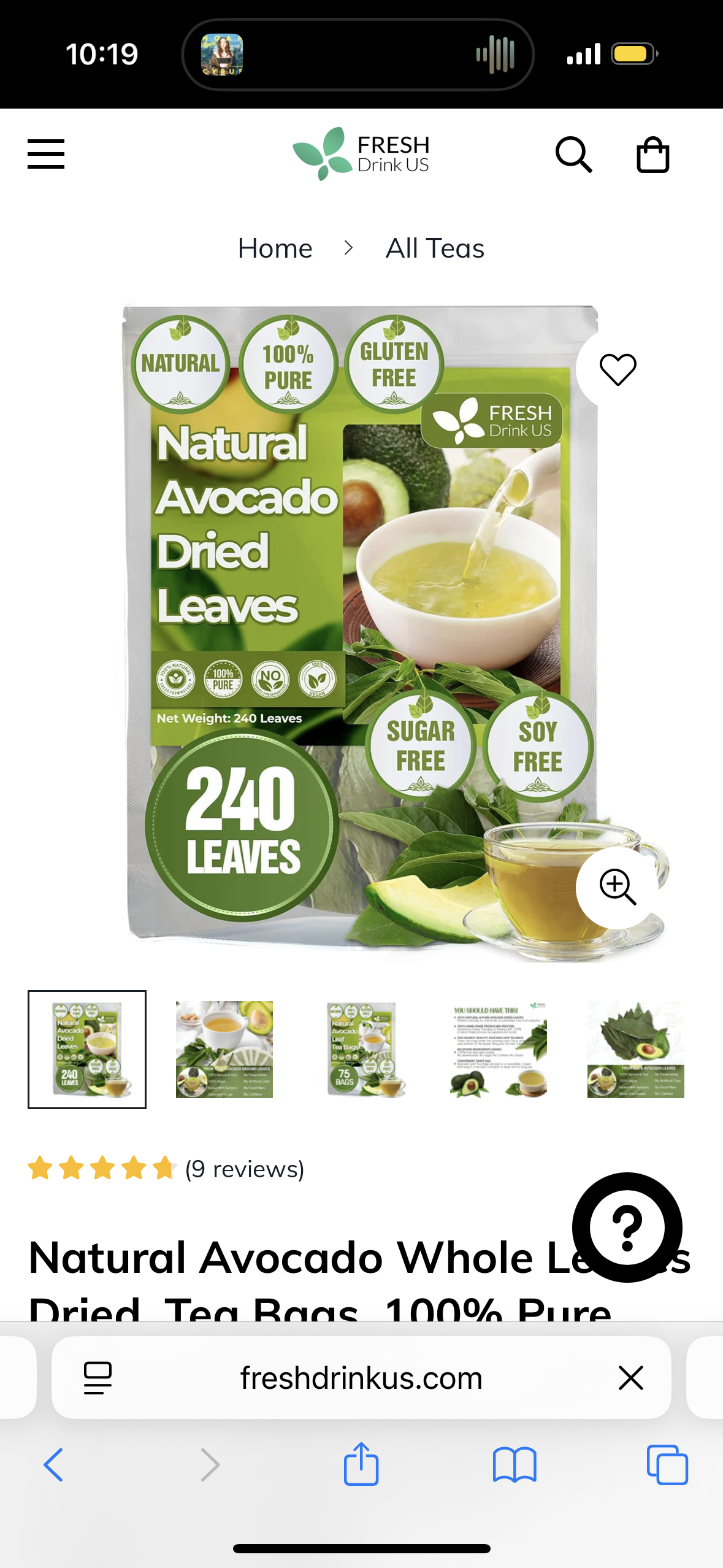 FreshDrinkUS, Premium 240+ Natural Avocado Whole Leaves Dried, 100% Pure form Avocado Leaves, Avocado Leaf Tea, Hojas de Aguacate Seca, No Additives, No Caffeine, Vegan