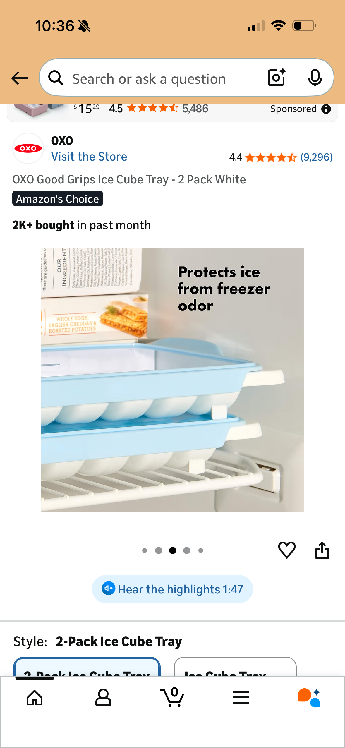 OXO Good Grips Ice Cube Tray - 2 Pack White