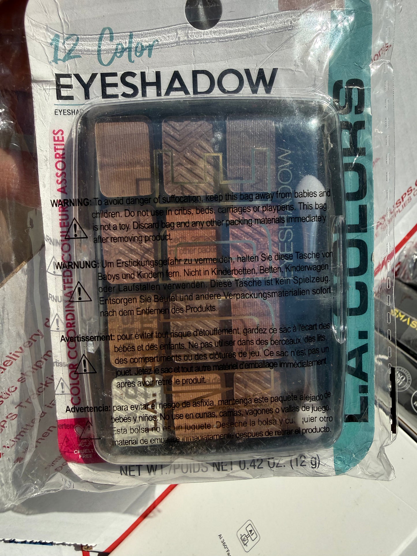 L.A. Colors Expressions, 12 Color Eyeshadow Nude