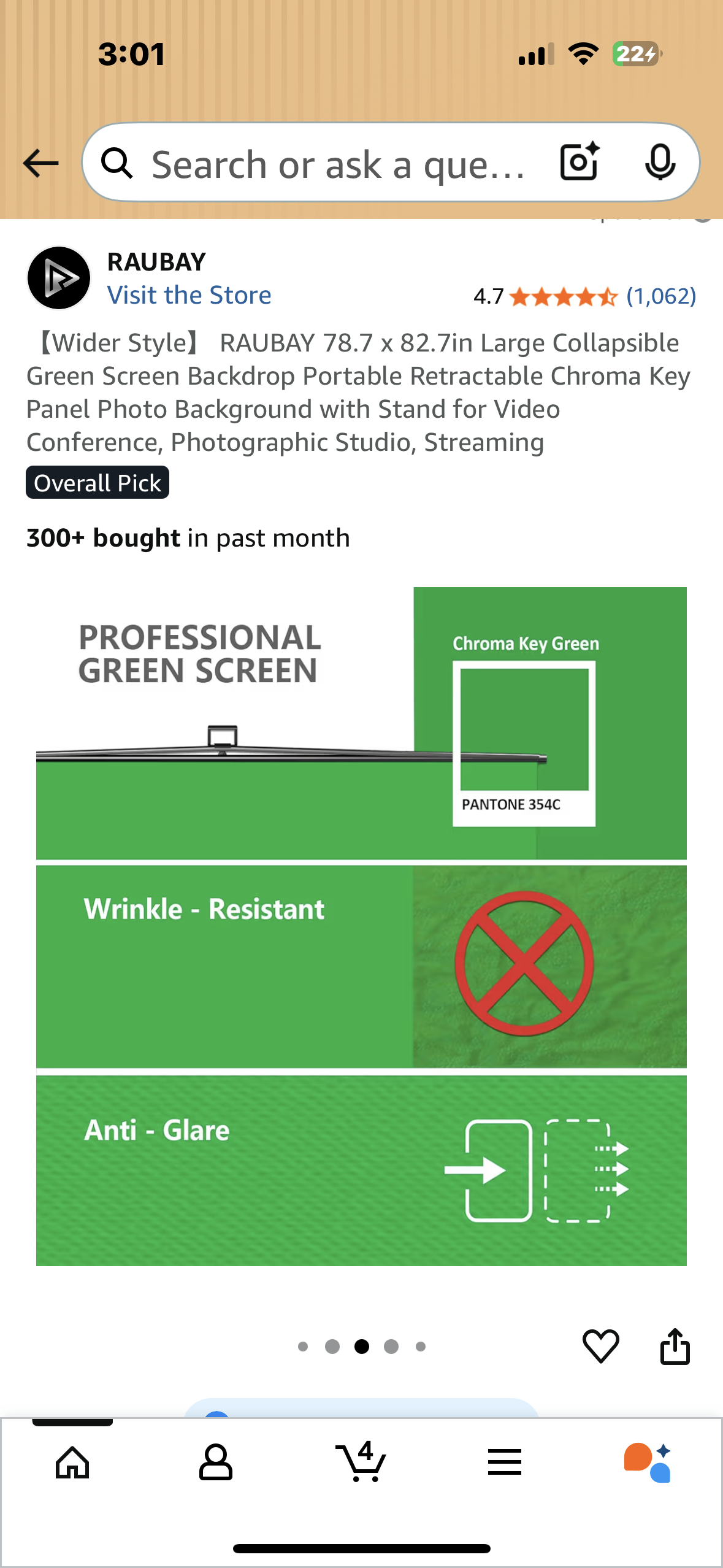 RAUBAY 78.7 x 82.7in Large Collapsible Green Screen Backdrop, Portable Retractable Chroma Key Panel Photo Background with Stand for Video Conference, Photographic Studio, Streaming (R709)
