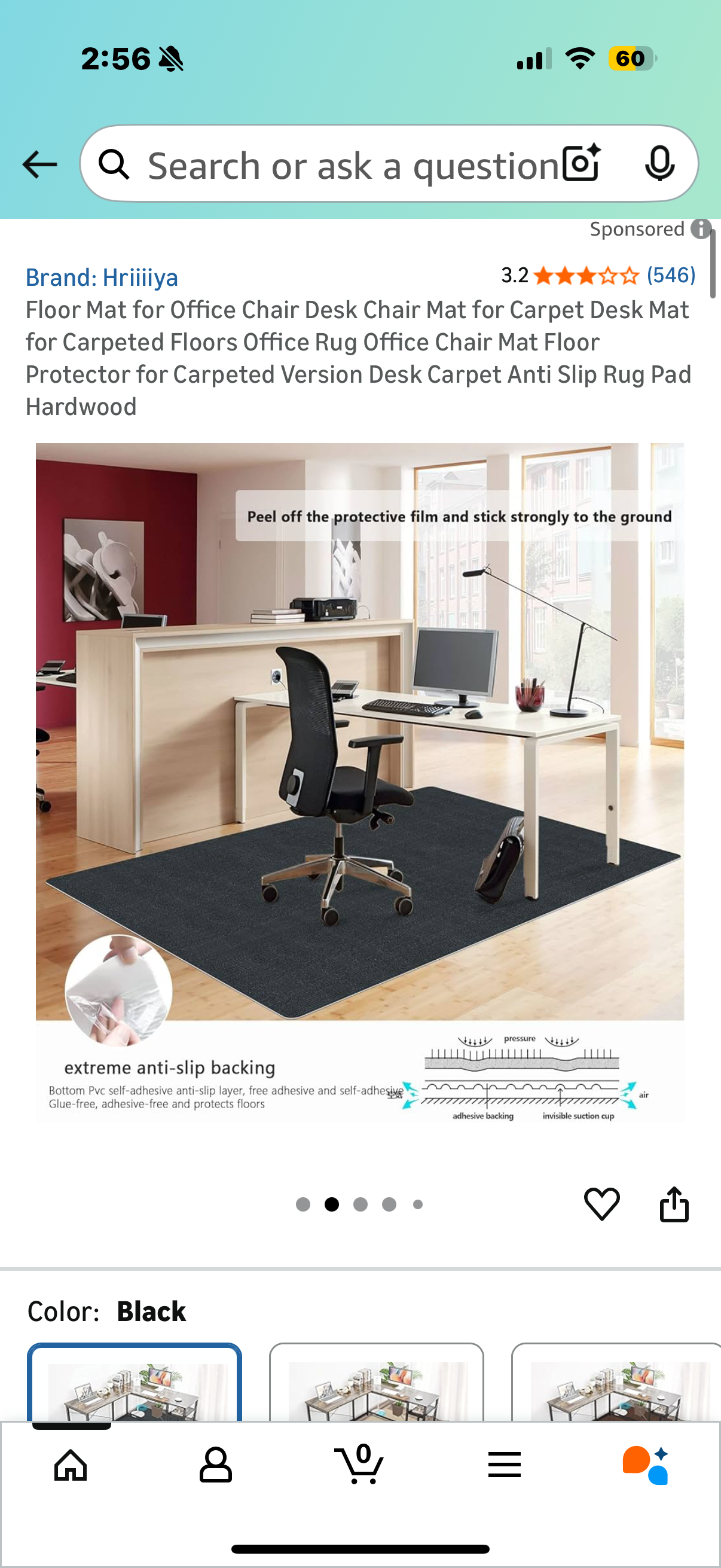 Floor Mat for Office Chair Desk Chair Mat for Carpet Desk Mat for Carpeted Floors Office Rug Office Chair Mat Floor Protector for Carpeted Version Desk Carpet Anti Slip Rug Pad Hardwood