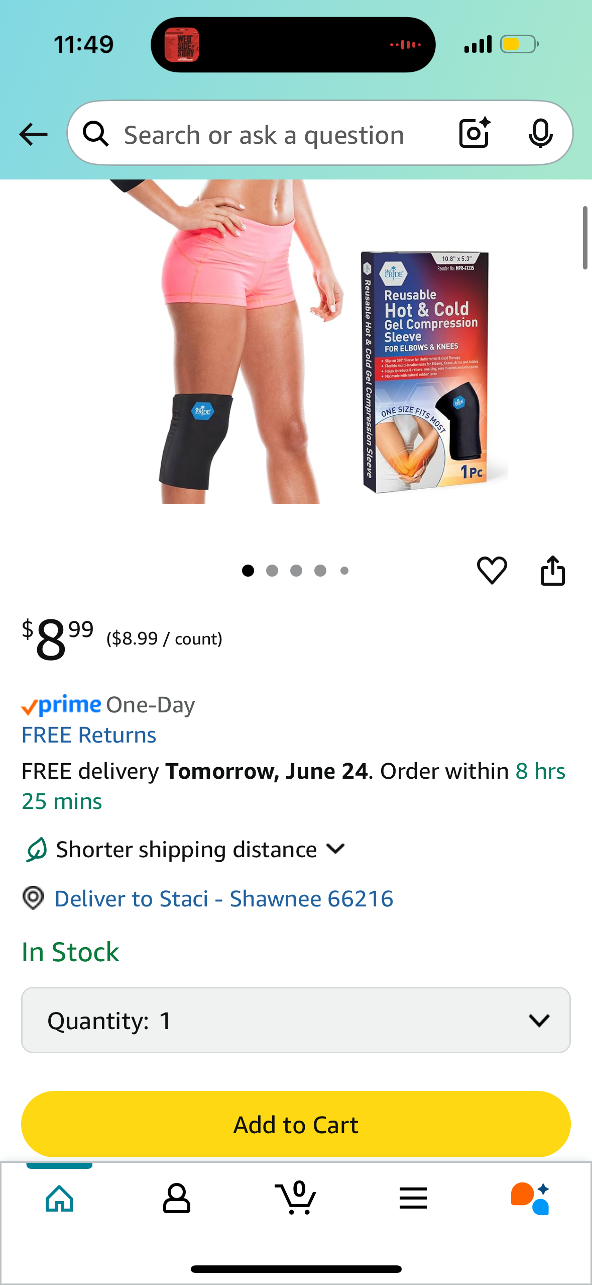 MED PRIDE Hot and Cold Gel Compression Sleeve for Elbow, Knee, Arm, Reusable Hot & Cold Therapy for Pain Relief, Swelling, Injuries, Flexible Fit