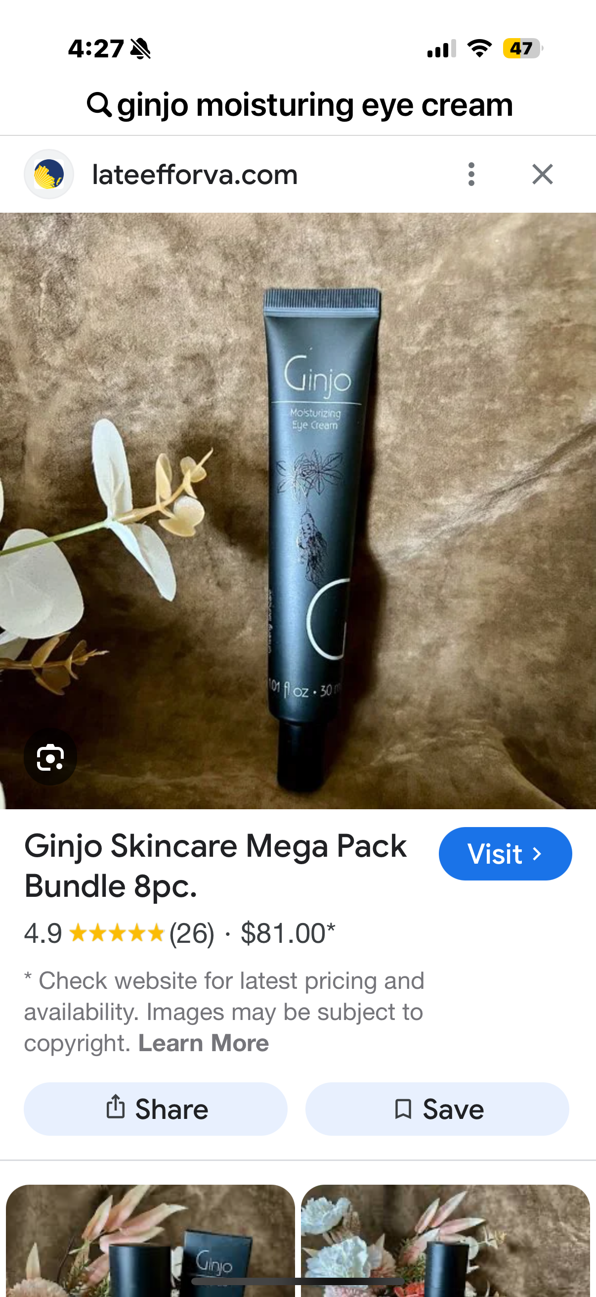 Ginjo Moisturizing Eye Cream
