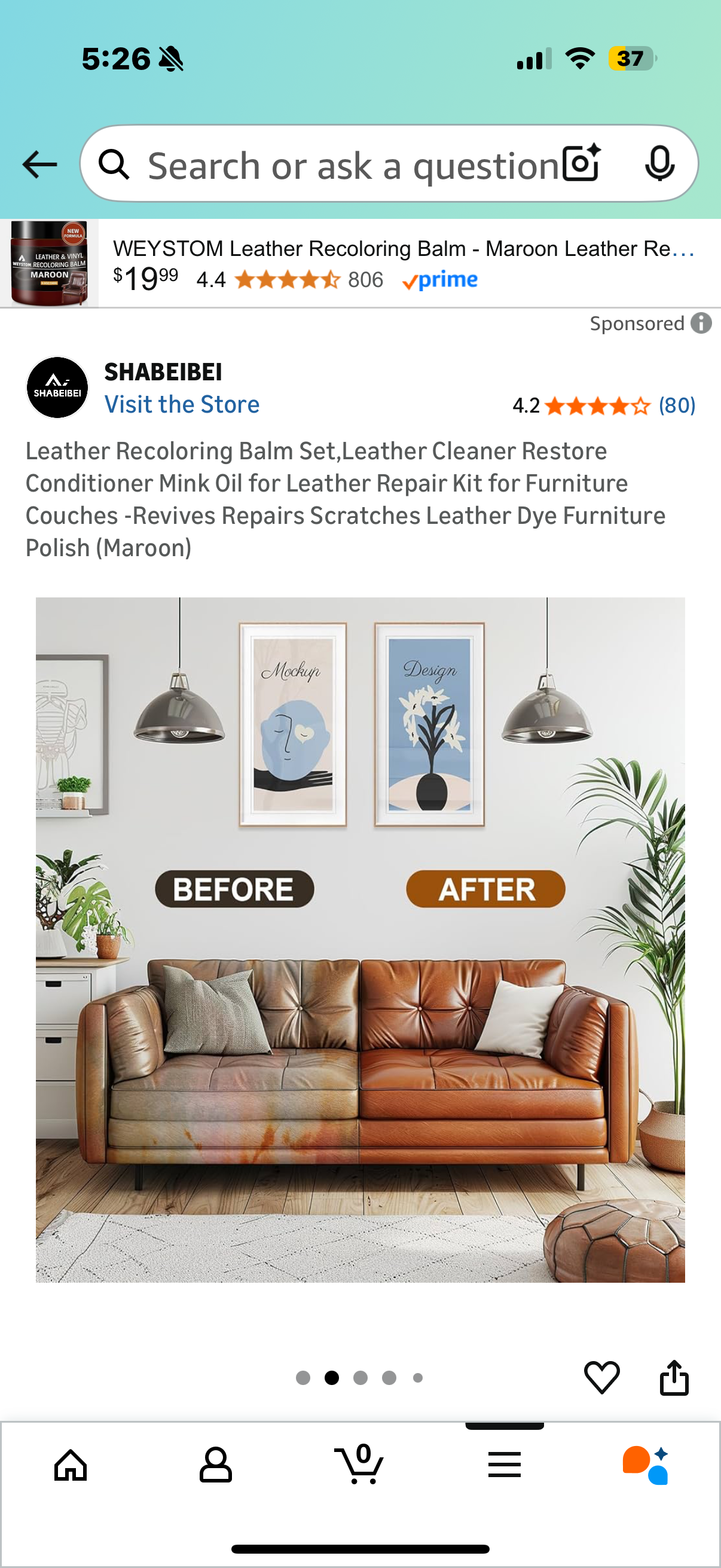 Leather Recoloring Balm Set,Leather Cleaner Restore Conditioner Mink Oil for Leather Repair Kit for Furniture Couches -Revives Repairs Scratches Leather Dye Furniture Polish (Maroon)