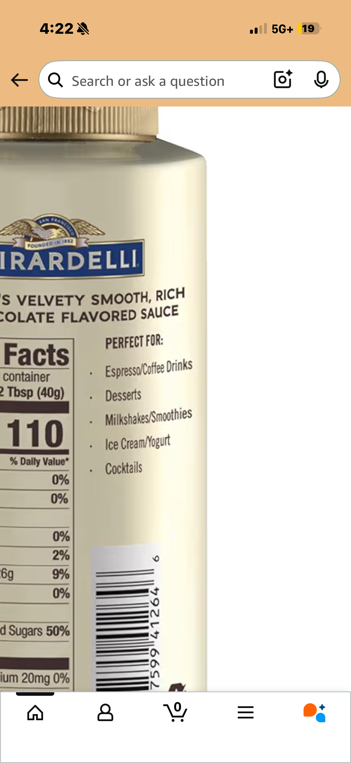 Ghirardelli White Chocolate Flavored Sauce Squeeze Bottle, 16 oz