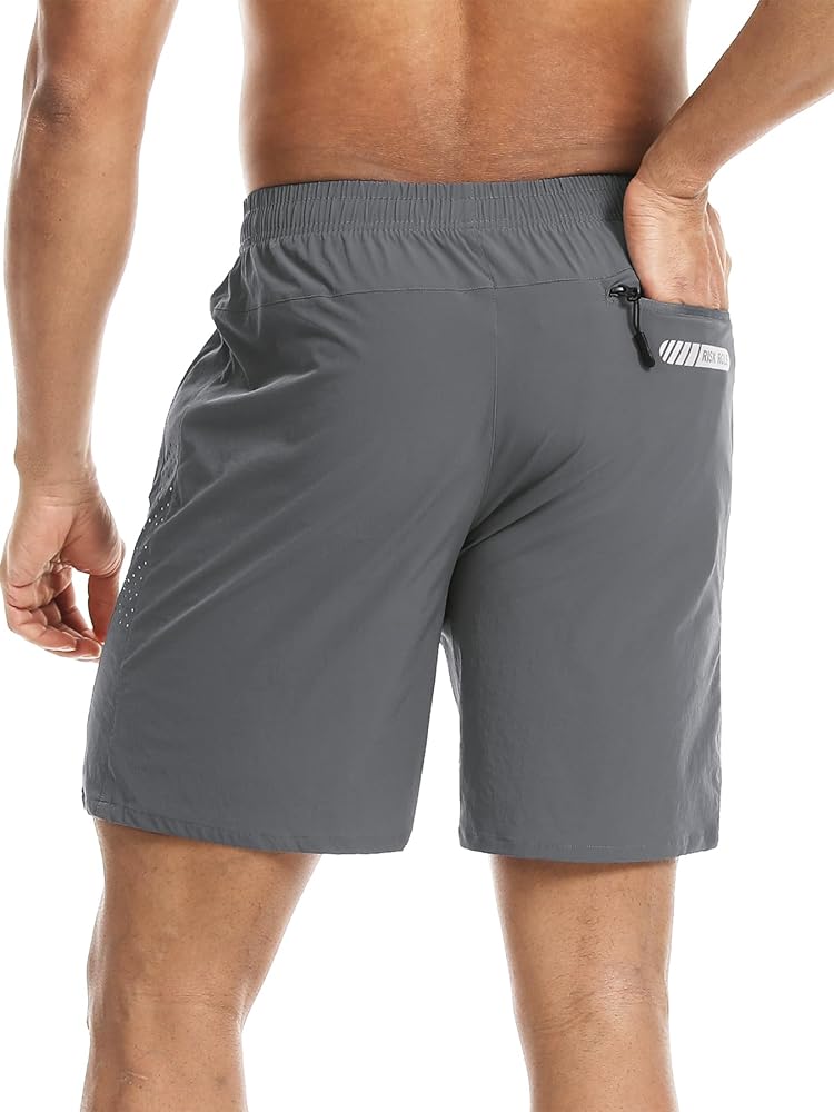 Riskrole 2 Pack Men's Athletic Shorts 7 Inch Inseam Lightweight Quick Dry Running Shorts for Men Gym Workout Shorts (Size Large)