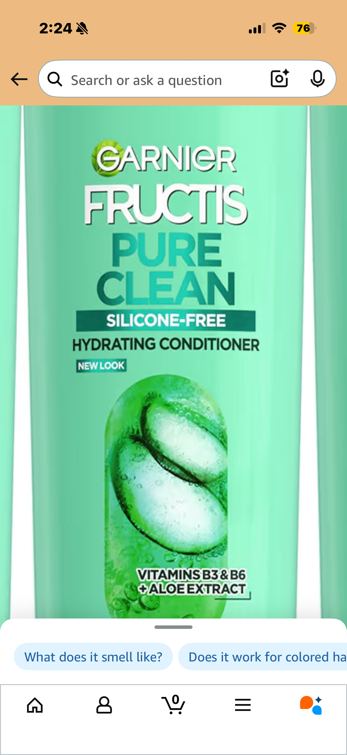 Garnier Fructis Pure Clean Hydrating Conditioner, 12 Fl Oz,