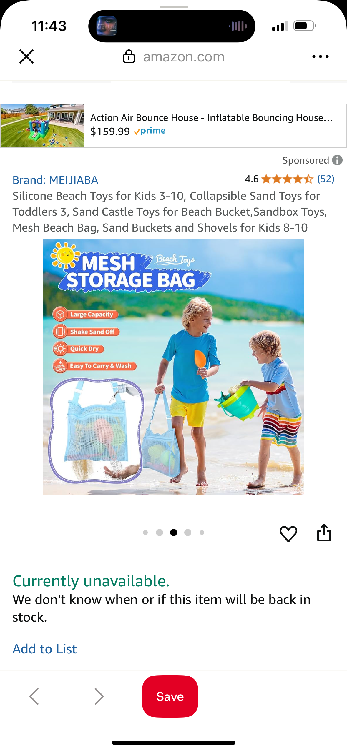 Silicone Beach Toys for Kids 3-10, Collapsible Sand Toys for Toddlers 3, Sand Castle Toys for Beach Bucket,Sandbox Toys, Mesh Beach Bag, Sand Buckets and Shovels for Kids 8-10