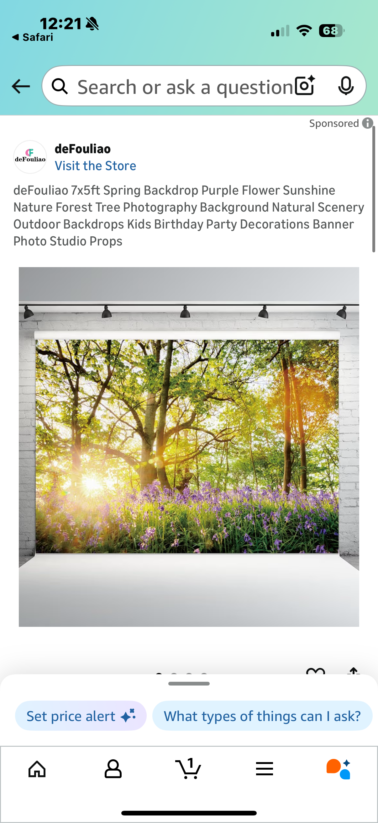 deFouliao 7x5ft Spring Window Backdrop Purple Floral Flowers Sunshine Nature Forest Tree Photography Background White Windowsill Backdrops Kids Birthday Party Decorations Banner Photo Studio Props