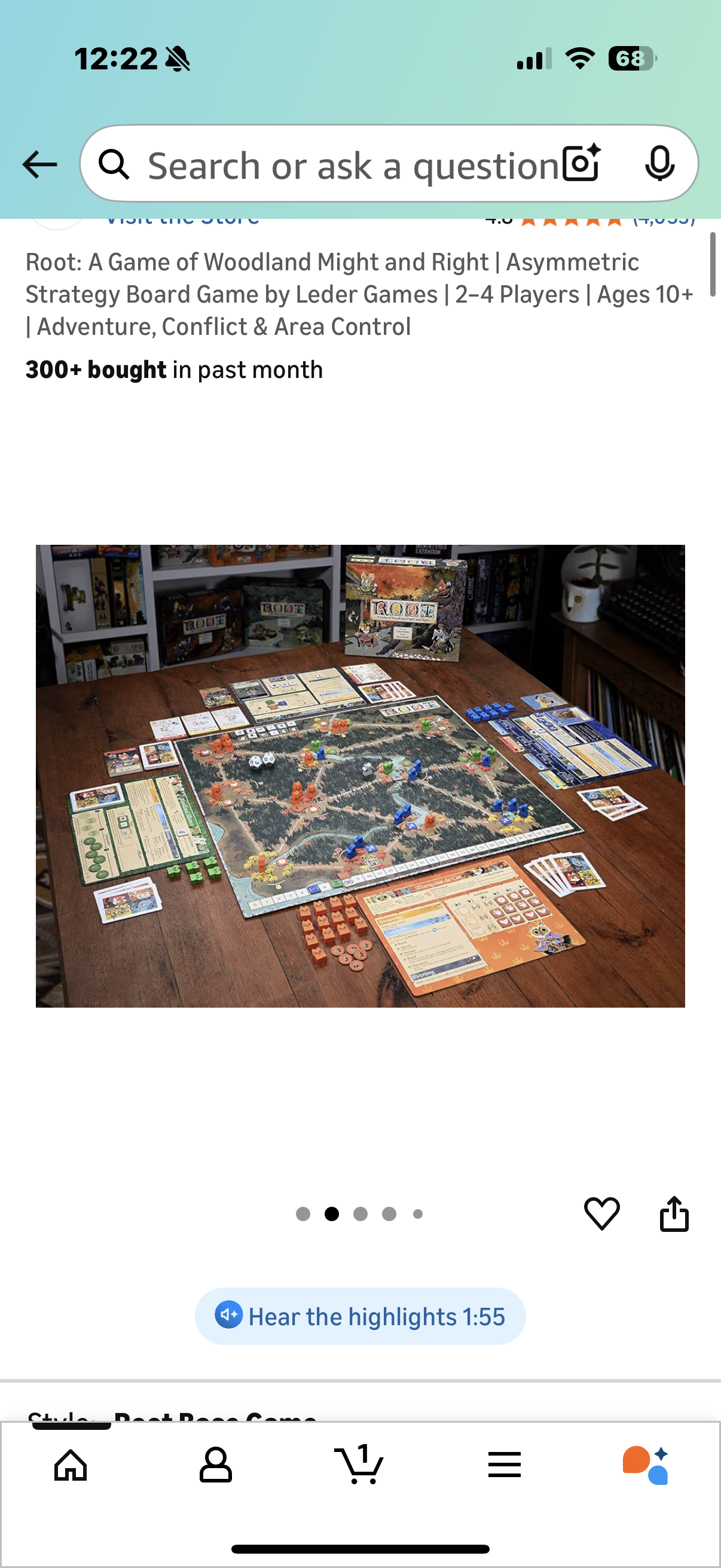 Root: A Game of Woodland Might and Right | Asymmetric Strategy Board Game by Leder Games | 2–4 Players | Ages 10+ | Adventure, Conflict & Area Control