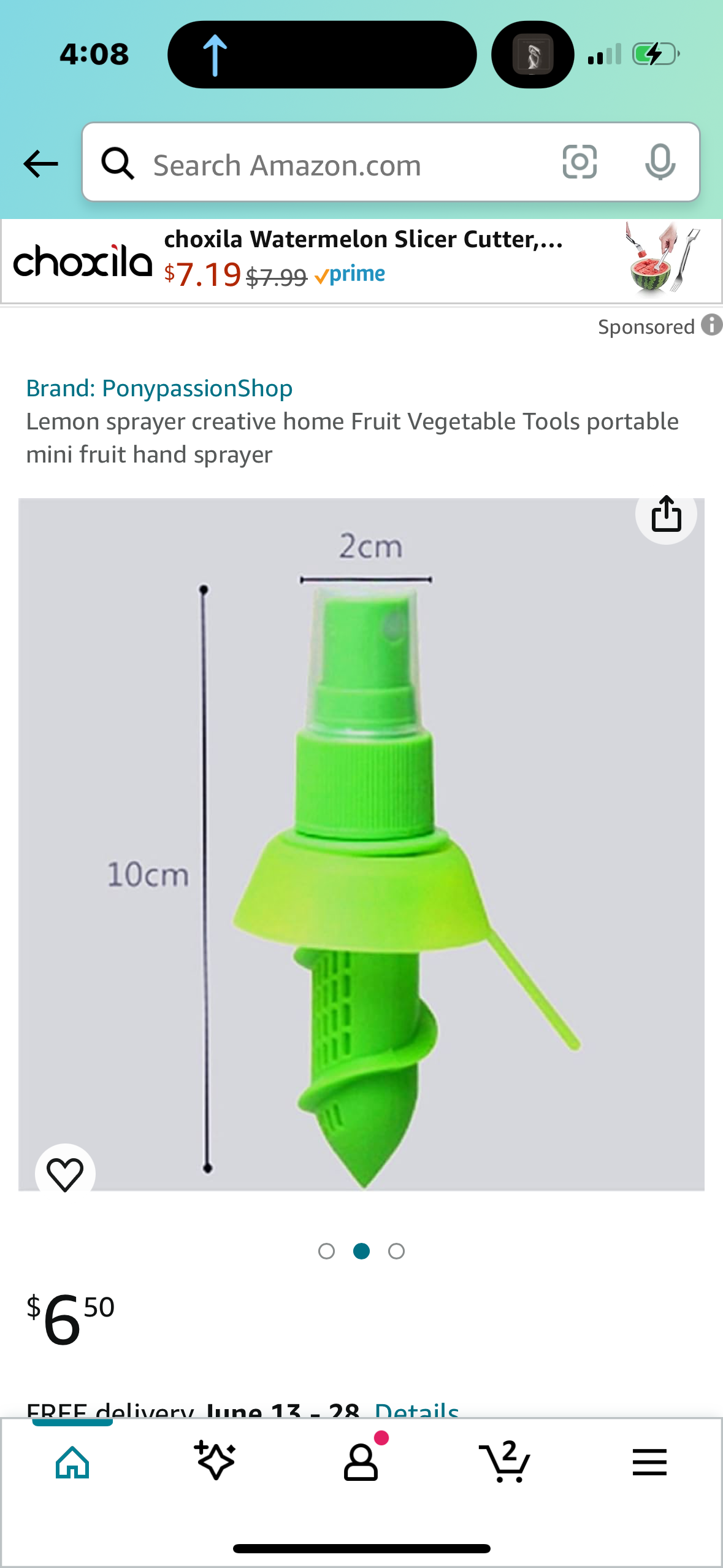 Lemon sprayer creative home Fruit Vegetable Tools portable mini fruit hand sprayer