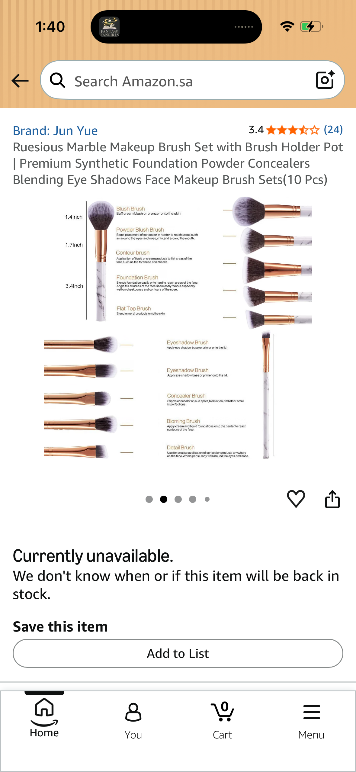 Ruesious Marble Makeup Brush Set with Brush Holder Pot | Premium Synthetic Foundation Powder Concealers Blending Eye Shadows Face Makeup Brush Sets(10 Pcs)