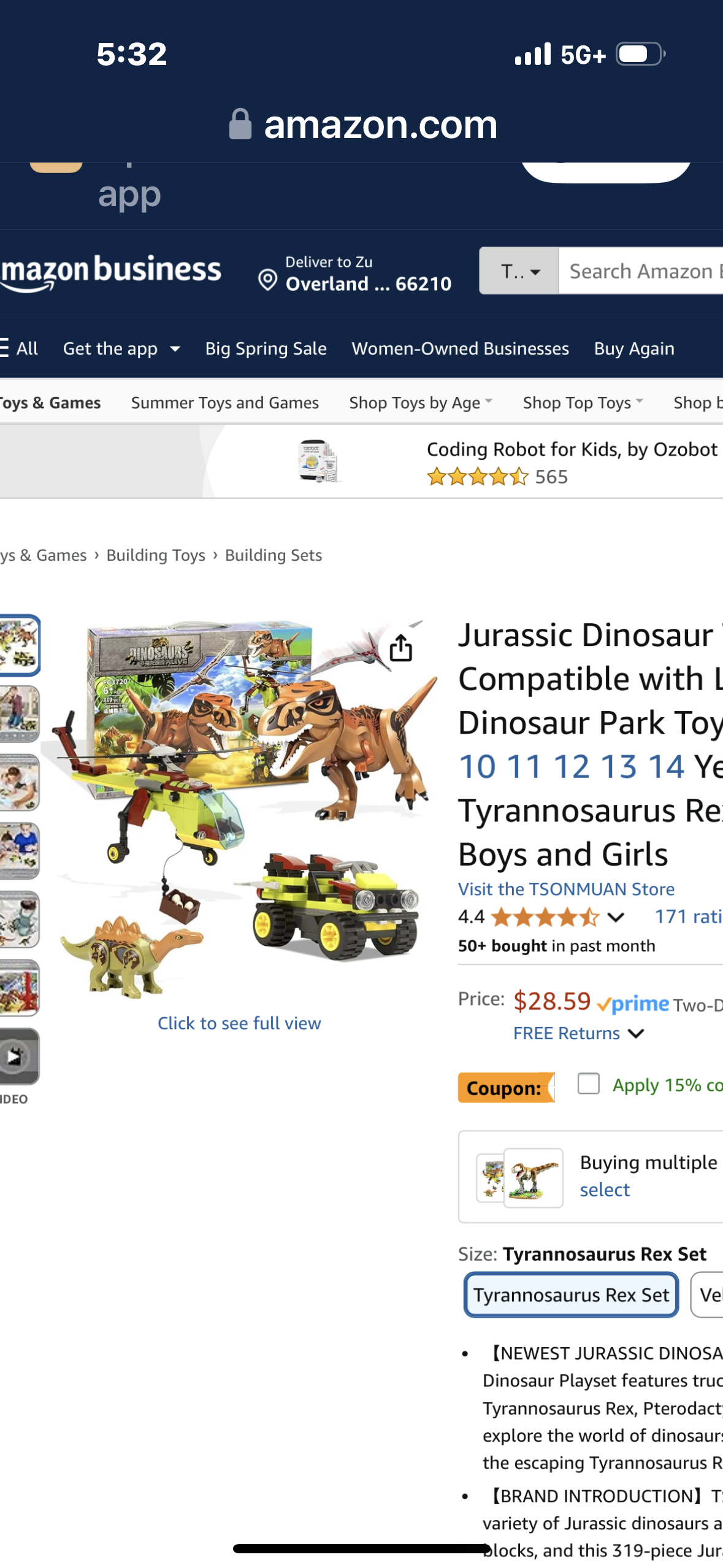 Jurassic Dinosaur Compatible with Lego,1228 Pcs Dinosaur Park World Toys for Age 7 8 9 10 11 12 13 14 Years, Tyrannosaurus Rex Toy for 7-9 Year Old Boy Christmas Birthday