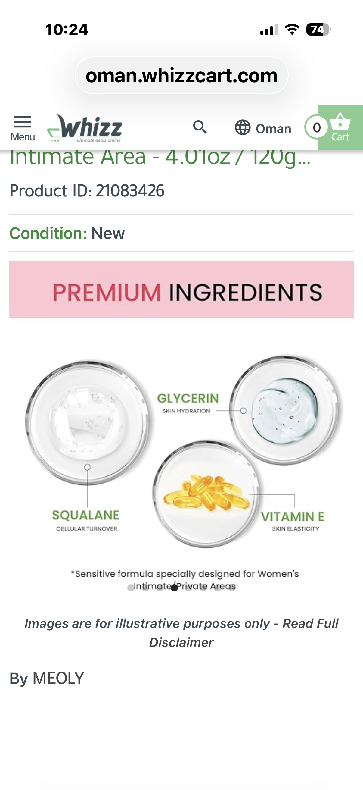 MEOLY Hair Removal Cream for Women: Sensitive Formula for Intimate Area - 4.01oz / 120g…