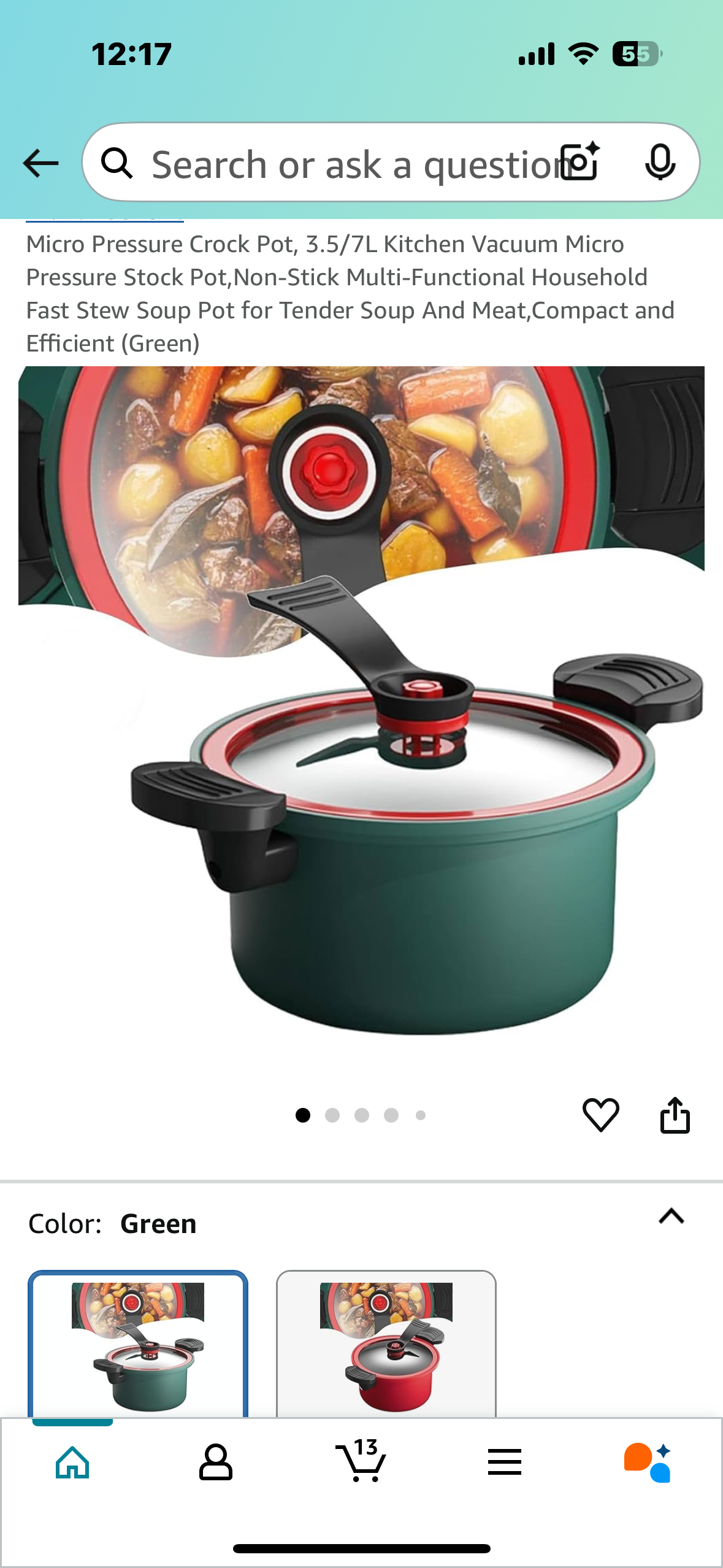 New - Micro Pressure Cooker Crock Pot, 3.5/7L Fast and Tender Soup And Meat (R516)
