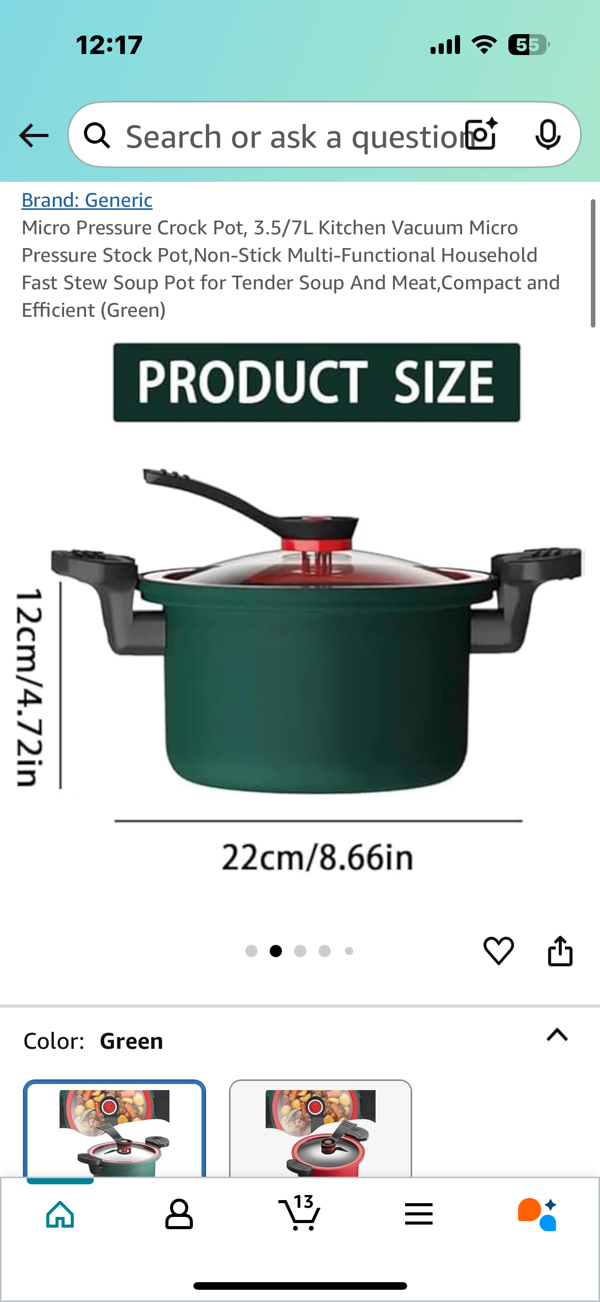 New - Micro Pressure Cooker Crock Pot, 3.5/7L Fast and Tender Soup And Meat (R516)