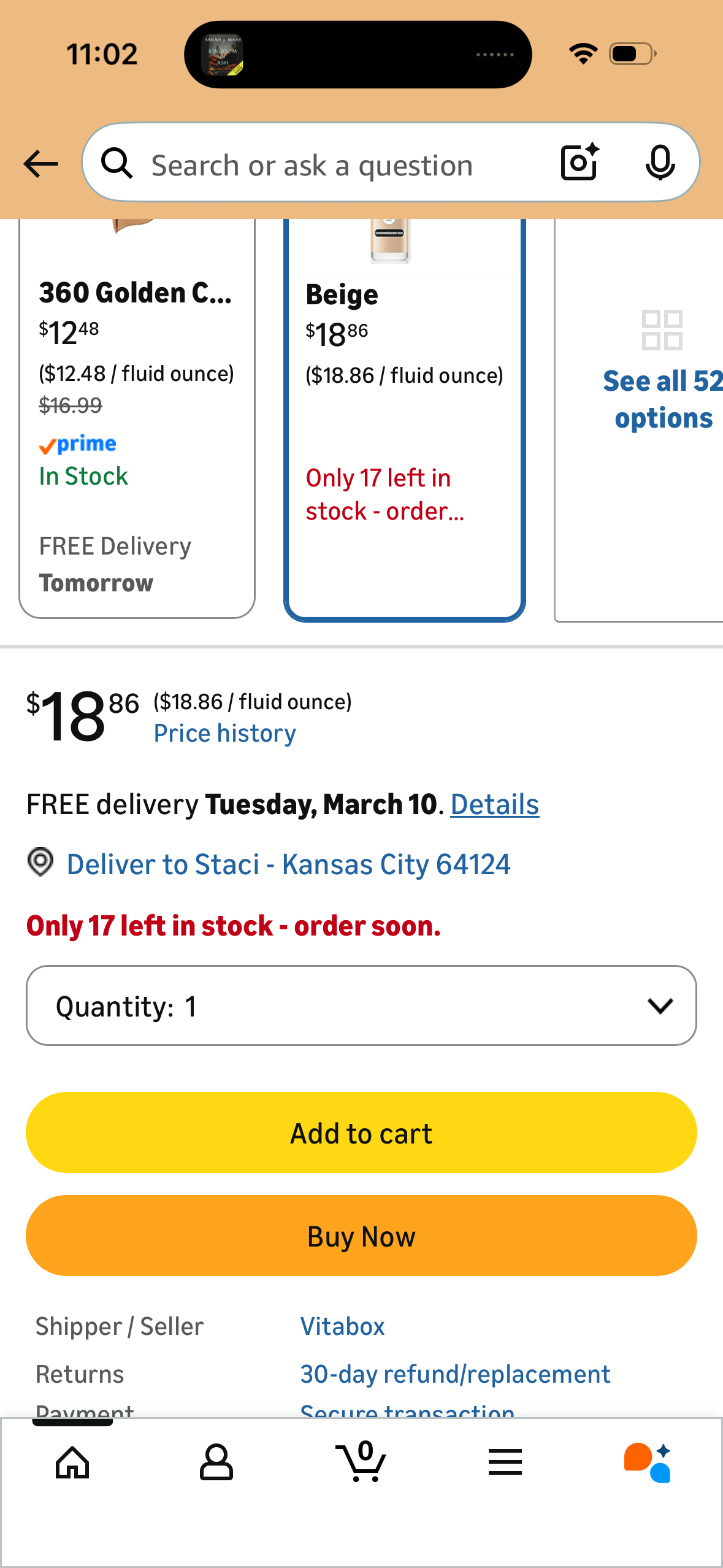 Revlon Colorstay Liquid Makeup Foundation with Pump - 180 Sand Beige