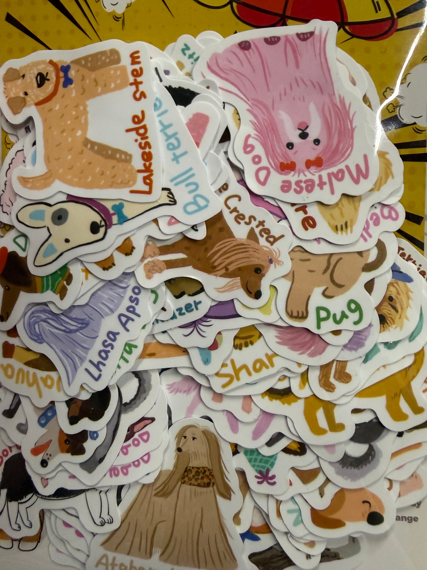 100 Pcs Cute Dog Stickers for Kids, Waterproof Puppy Stickers for Water Bottle Laptop, Dog Decor & Party Favors for Boys Girls