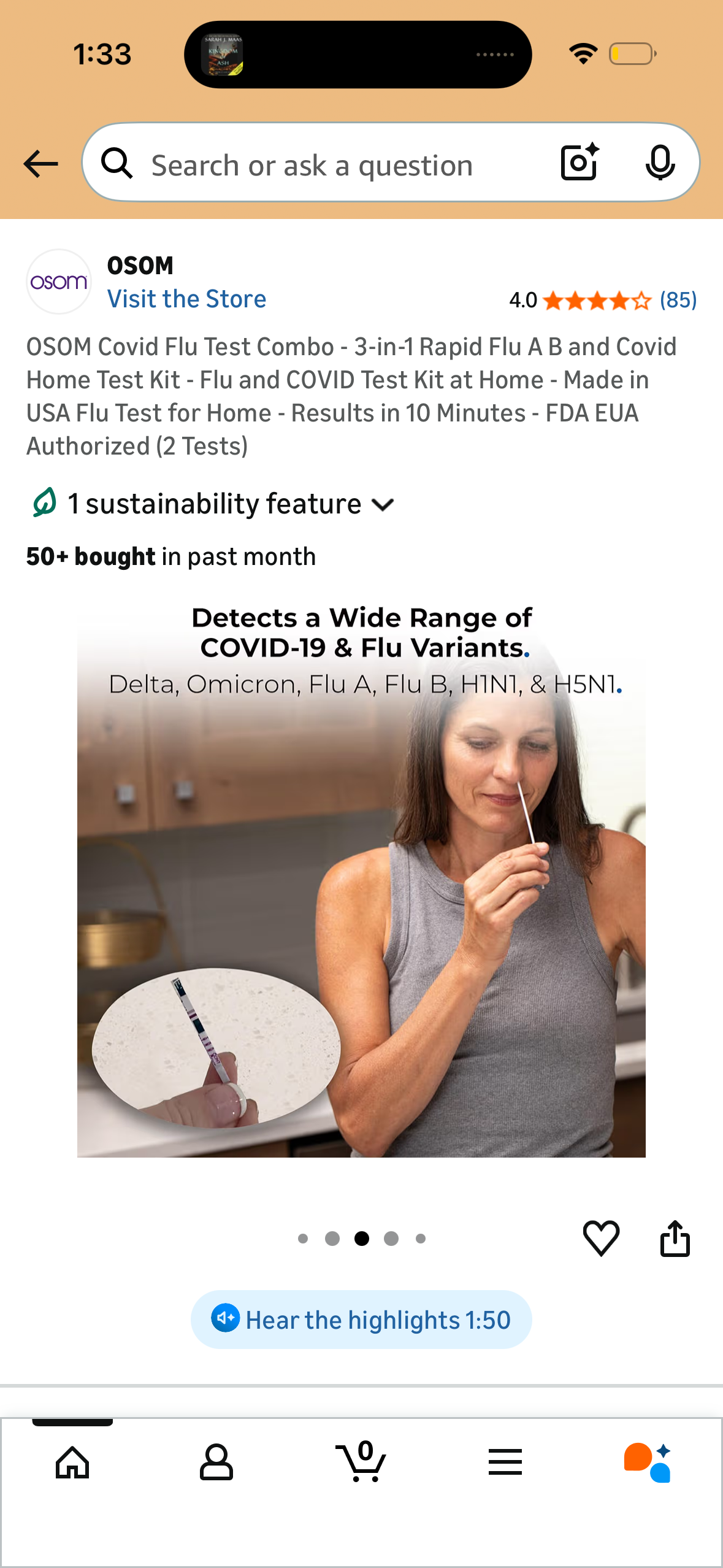 OSOM Covid Flu Test Combo - 3-in-1 Rapid Flu A B and Covid Home Test Kit - Flu and COVID Test Kit at Home - Made in USA Flu Test for Home - Results in 10 Minutes - FDA EUA Authorized (2 Tests)