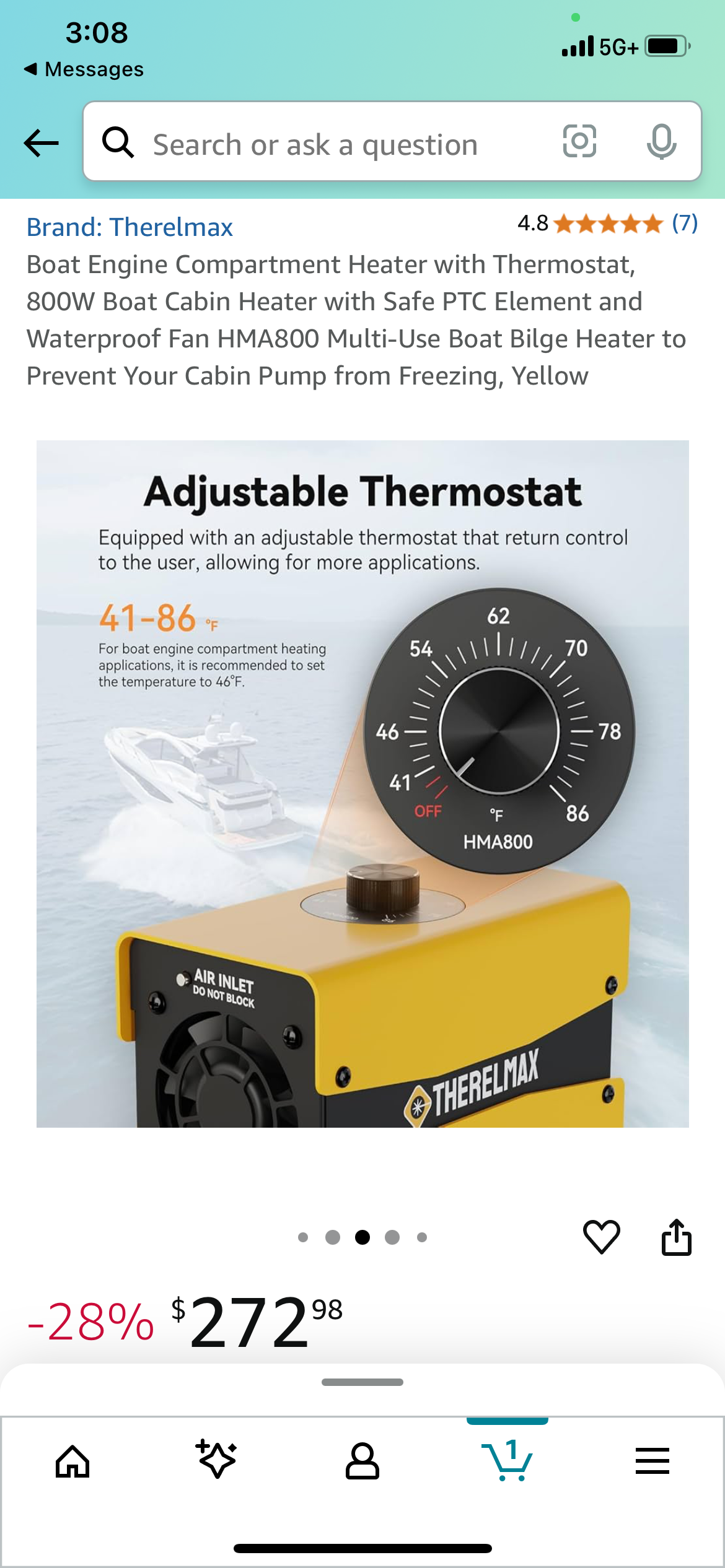 New- Boat Engine Compartment Heater (S24)