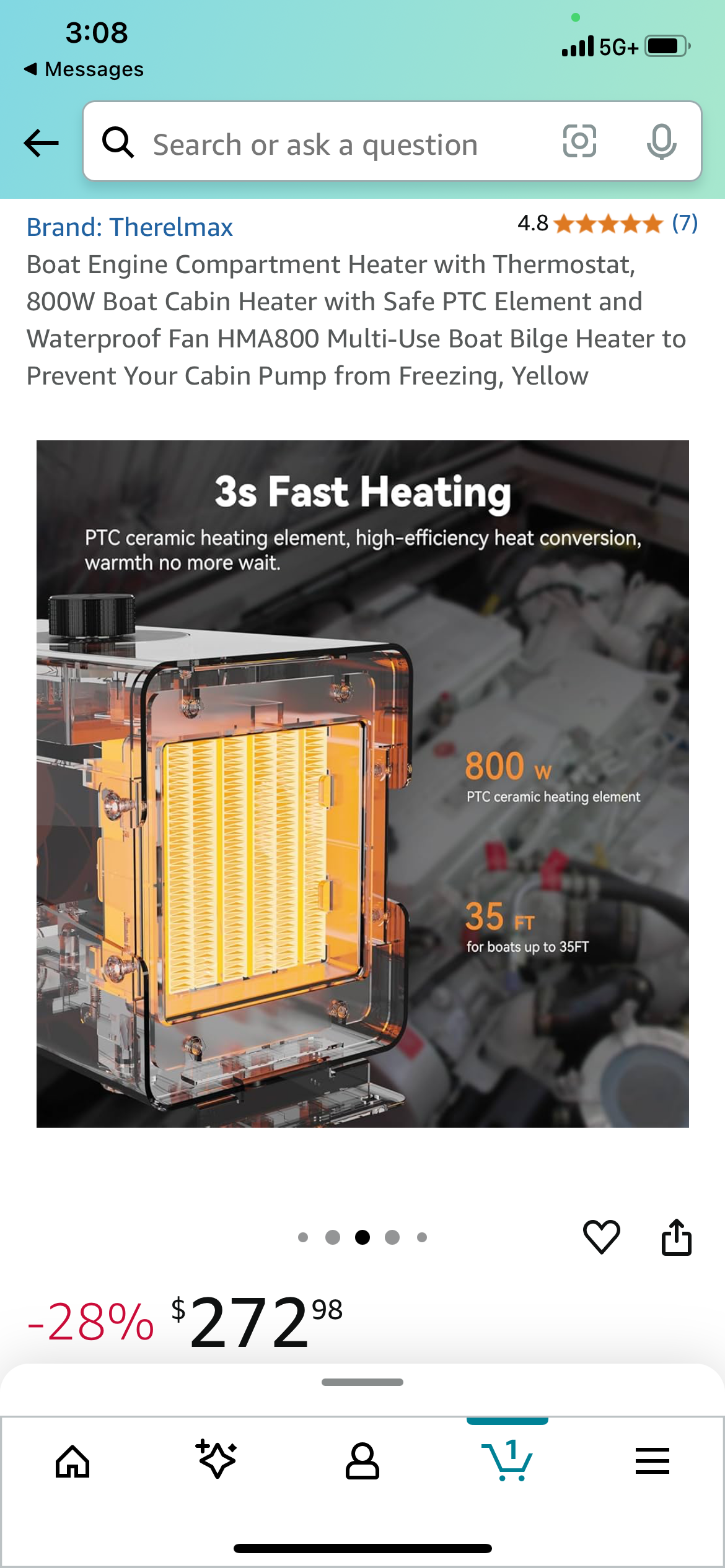 New- Boat Engine Compartment Heater (S24)