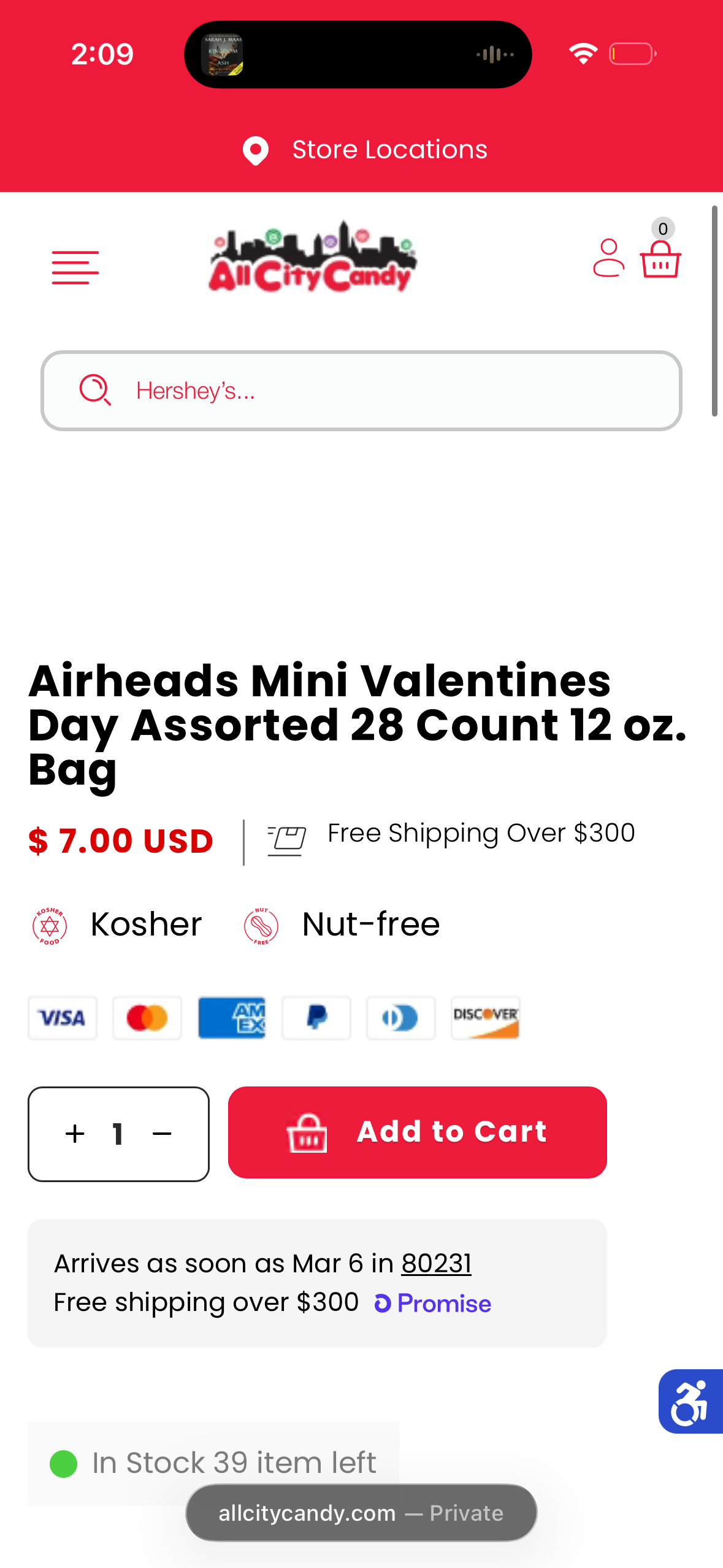 ‼️2 for $6‼️ Airheads Assorted Flavors Valentine's Day Mini Bars - 28 Count