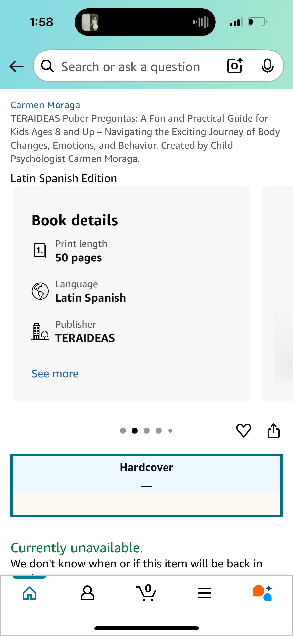TERAIDEAS Puber Preguntas: A Fun and Practical Guide for Kids Ages 8 and Up – Navigating the Exciting Journey of Body Changes, Emotions, and Behavior. Created by Child Psychologist Carmen Moraga