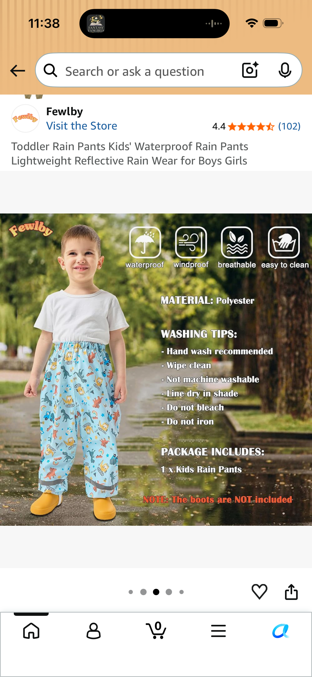 Toddler Rain Pants Kids' Waterproof Rain Pants Lightweight Reflective Rain Wear for Boys Girls (Size 10-11 Years)