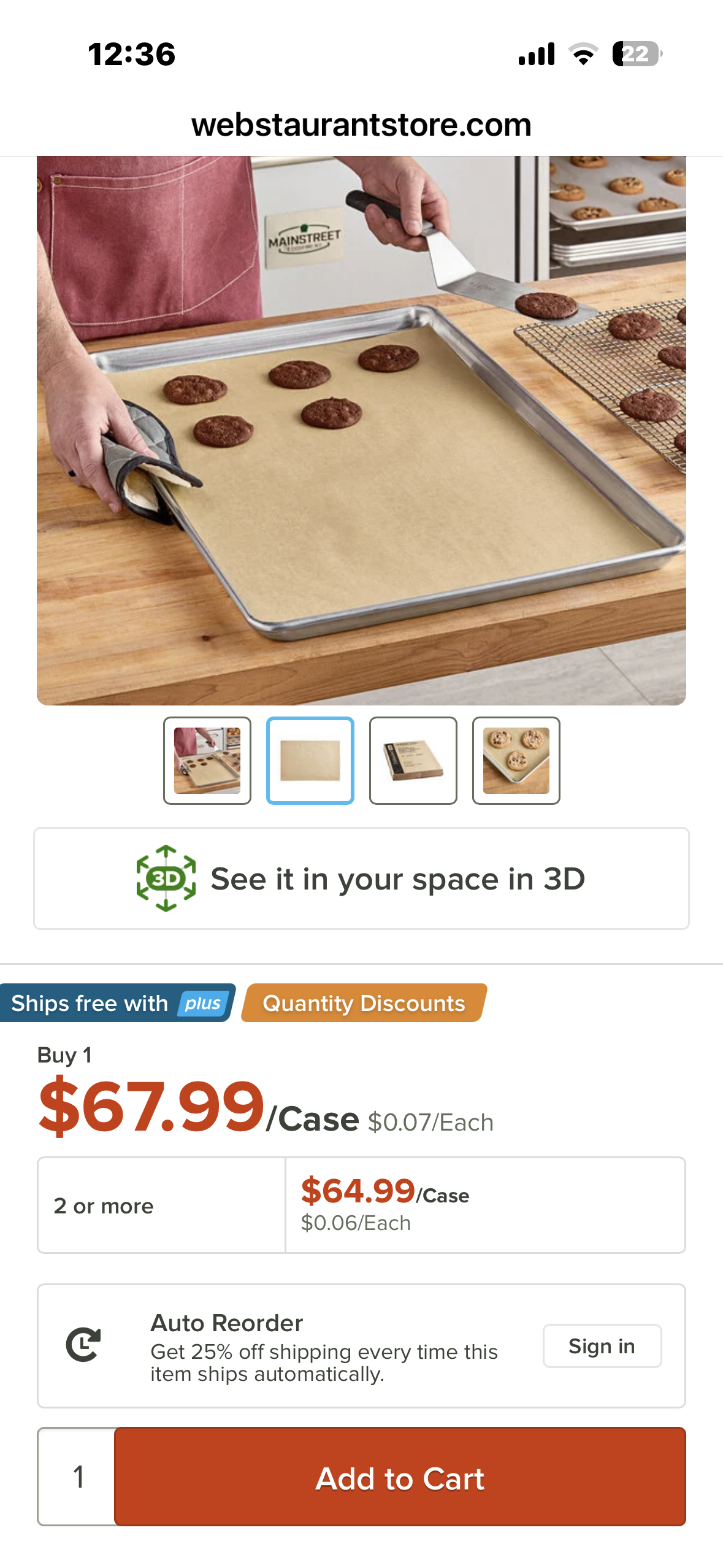 Baker's Lane 16" x 24" Full Size Unbleached Quilon® Coated Parchment Paper Bun / Sheet Pan Liner Sheet - 1,000/Case