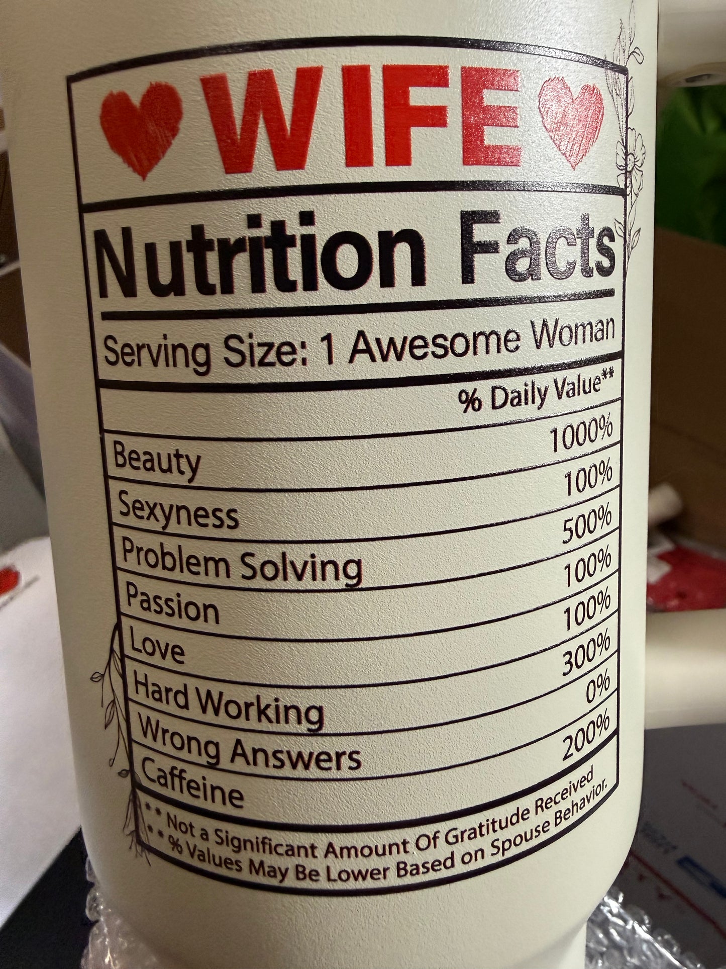 Gifts for Wife - 40Oz Tumbler from Husband, Wife Gifts for Wedding Anniversary, Birthday, Christmas - I Love You Cute Insulated Cup with Straw & Handle, Cool Present Ideas for Her, Mother's Day Gift