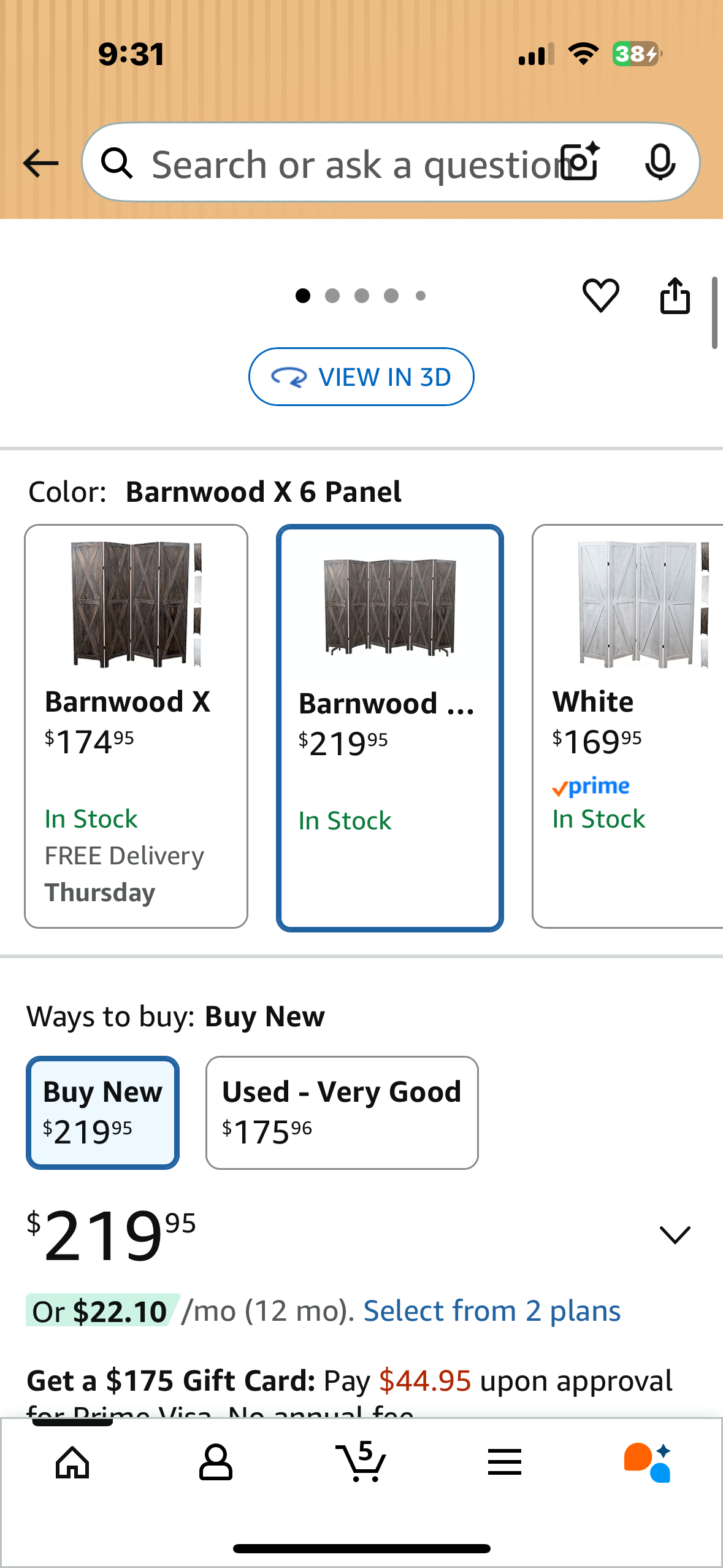 Premium Home 6-Panel Room Divider – Rustic Brown Barn Door, X Pattern Folding Privacy Screen, Partition Wall (L1066)