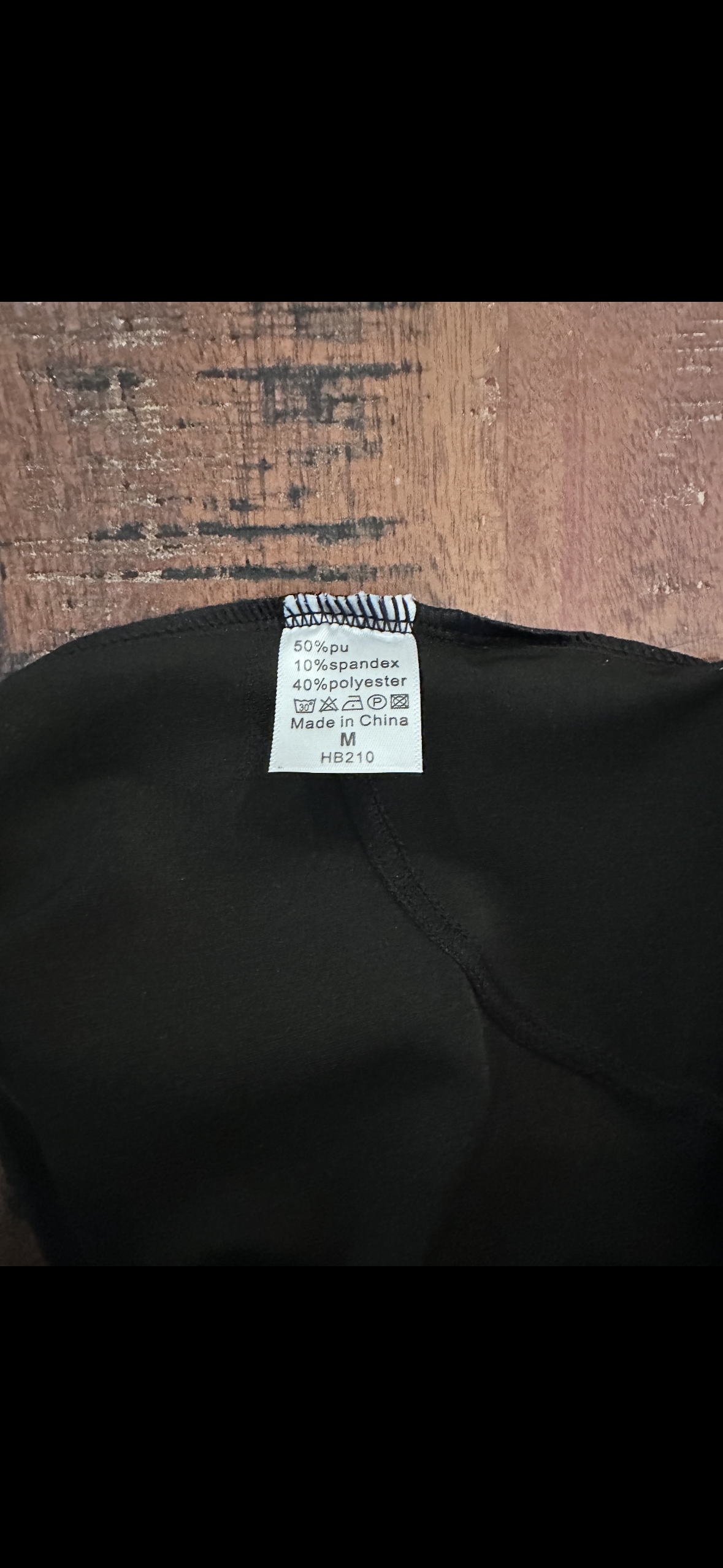 Jean Shorts Womens Solid Leather Look Shorts Black (Size M)