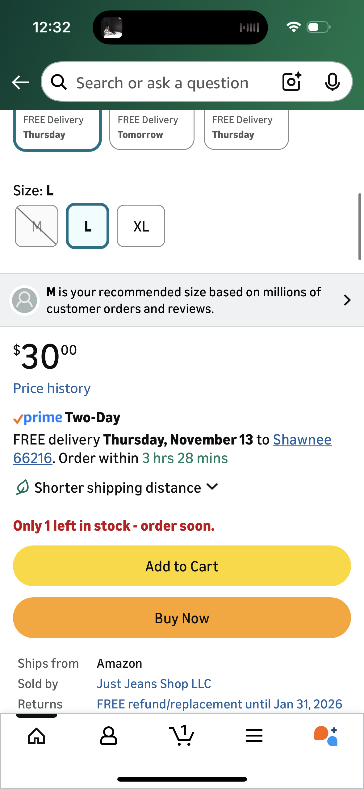 Women's Ladies Female Sexy High Waist Bell Bottom Jeans (Size Large)