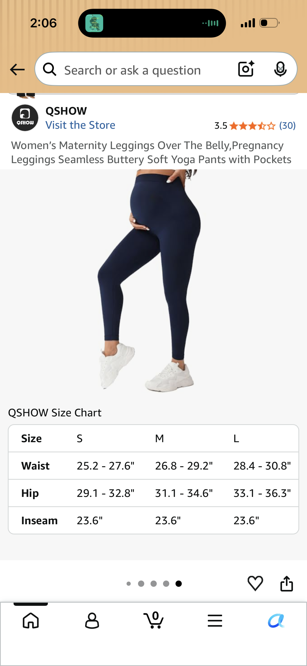 Women’s Maternity Leggings Over The Belly,Pregnancy Leggings Seamless Buttery Soft Yoga Pants with Pockets (Size Small)