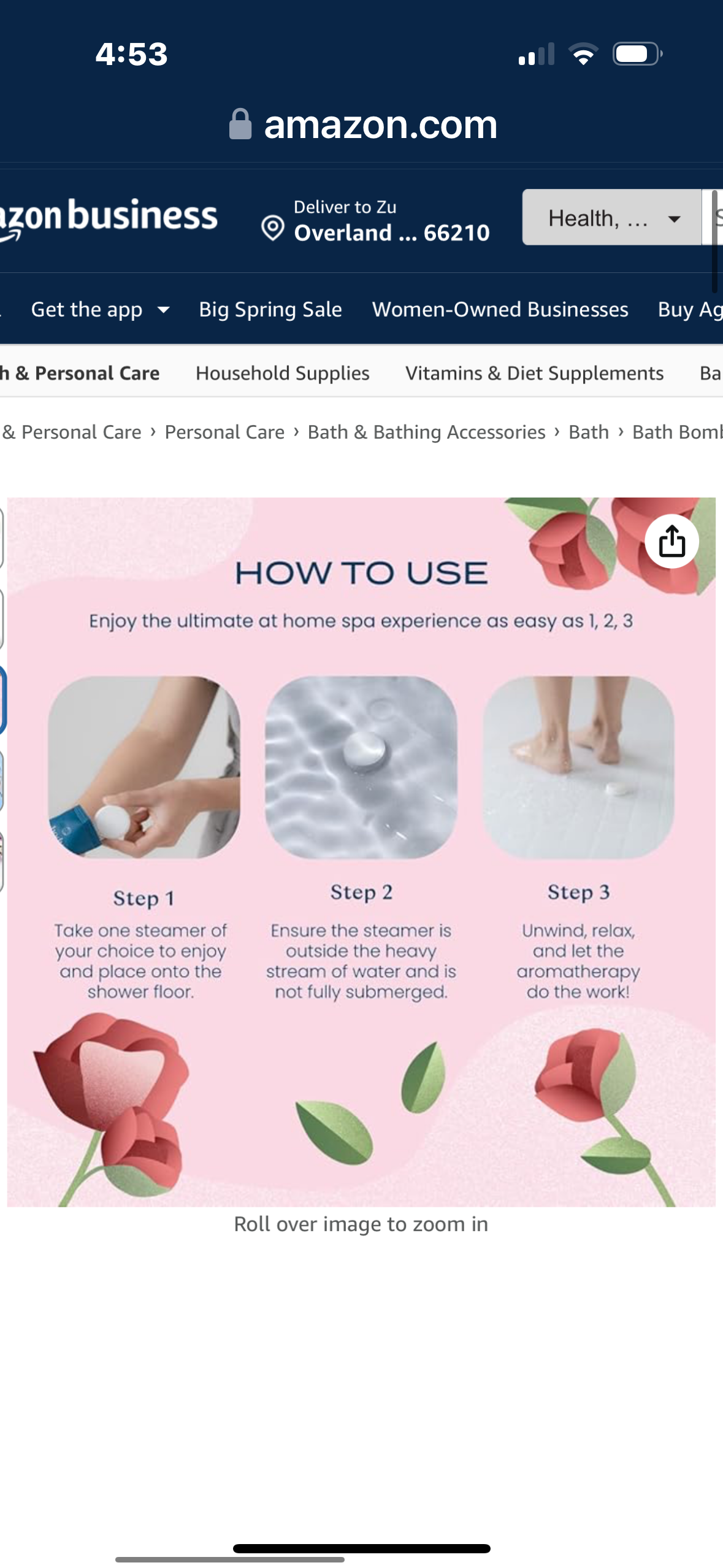 Body Restore Shower Steamers Aromatherapy 6 Pack - Relaxation Birthday Gifts for Women and Men, Travel Essentials, Stress Relief and Self Care - Rose