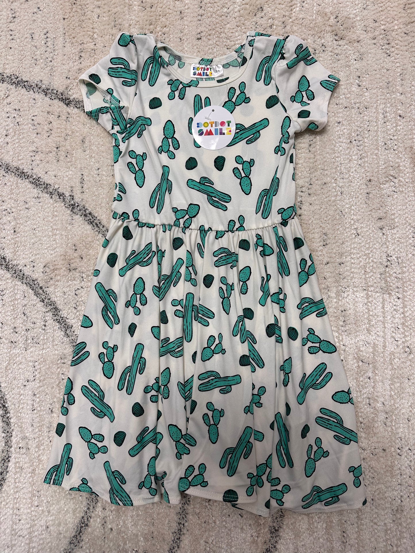 Dot Dot Smile Cactus Dress Size 3-4