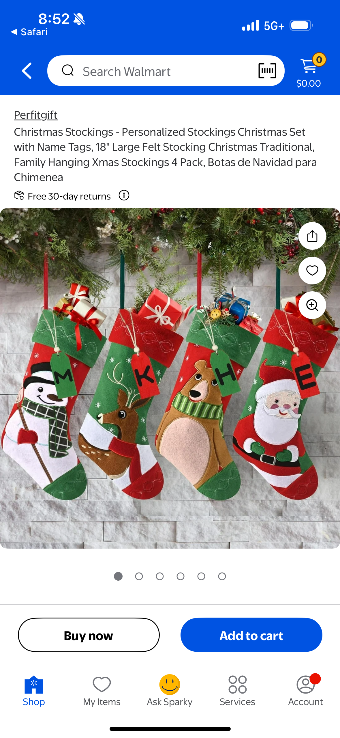 Christmas Stockings - Personalized Stockings Christmas Set with Name Tags, 18" Large Felt Stocking Christmas Traditional, Family Hanging Xmas Stockings 4 Pack, Botas de Navidad para Chimenea