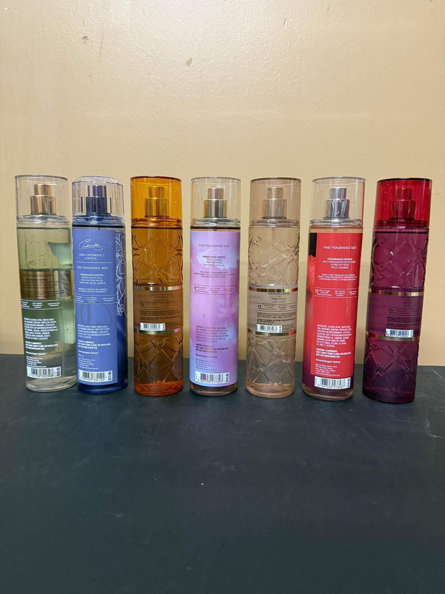 Set of 3 Bath and Body Works Fine Fragrance Mists*