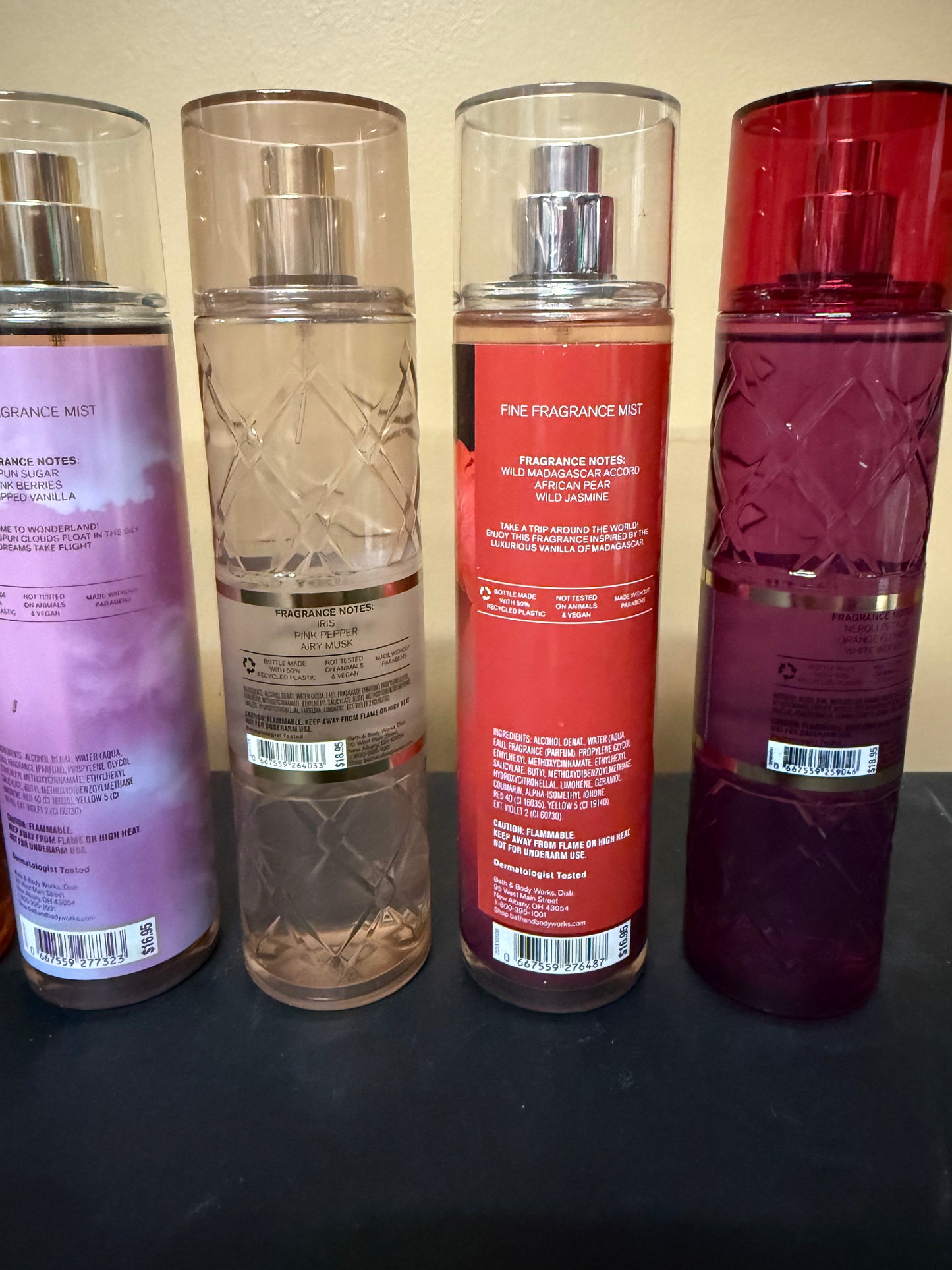 Set of 3 Bath and Body Works Fine Fragrance Mists*