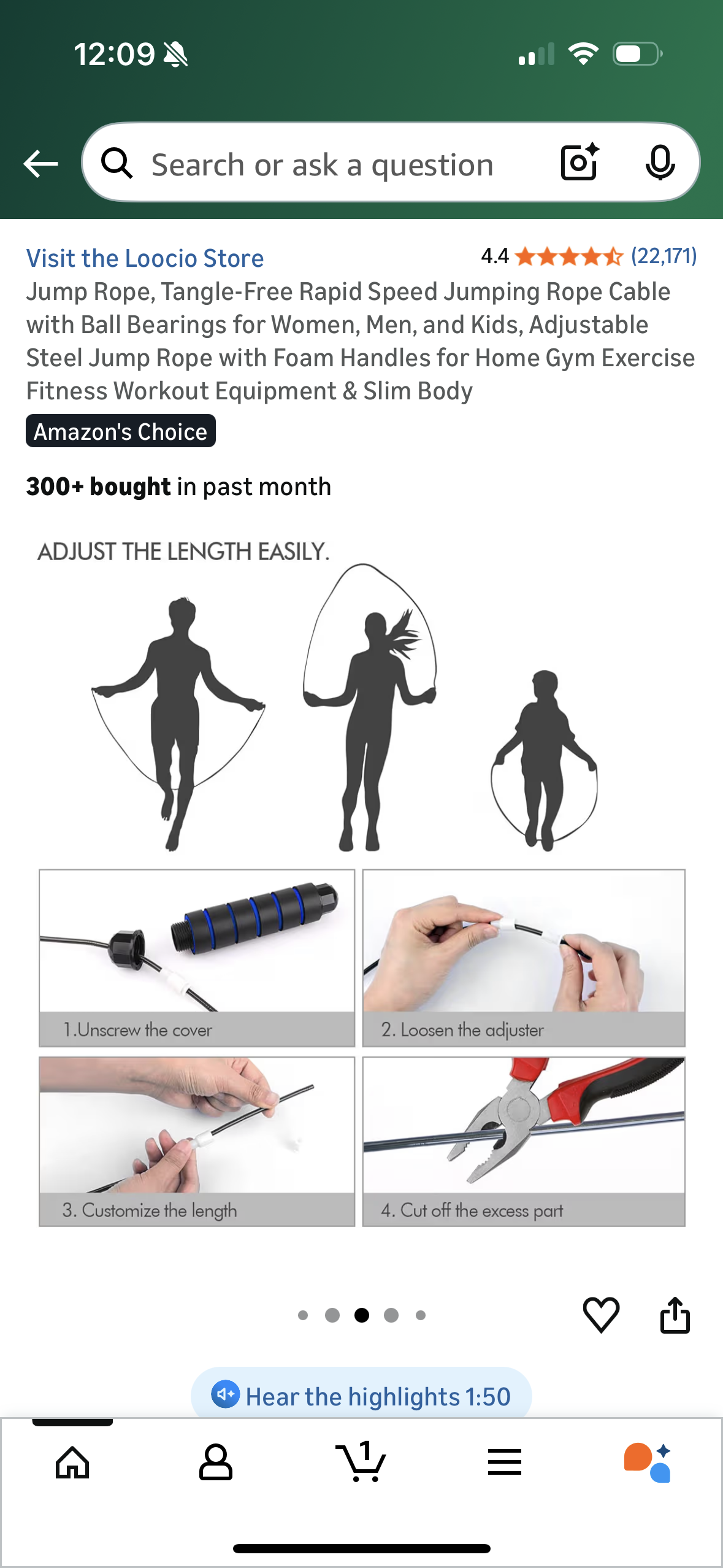 Jump Rope, Tangle-Free Rapid Speed Jumping Rope Cable with Ball Bearings for Women, Men, and Kids, Adjustable Steel Jump Rope with Foam Handles for Home Gym Exercise Fitness Workout Equipment & Slim Body