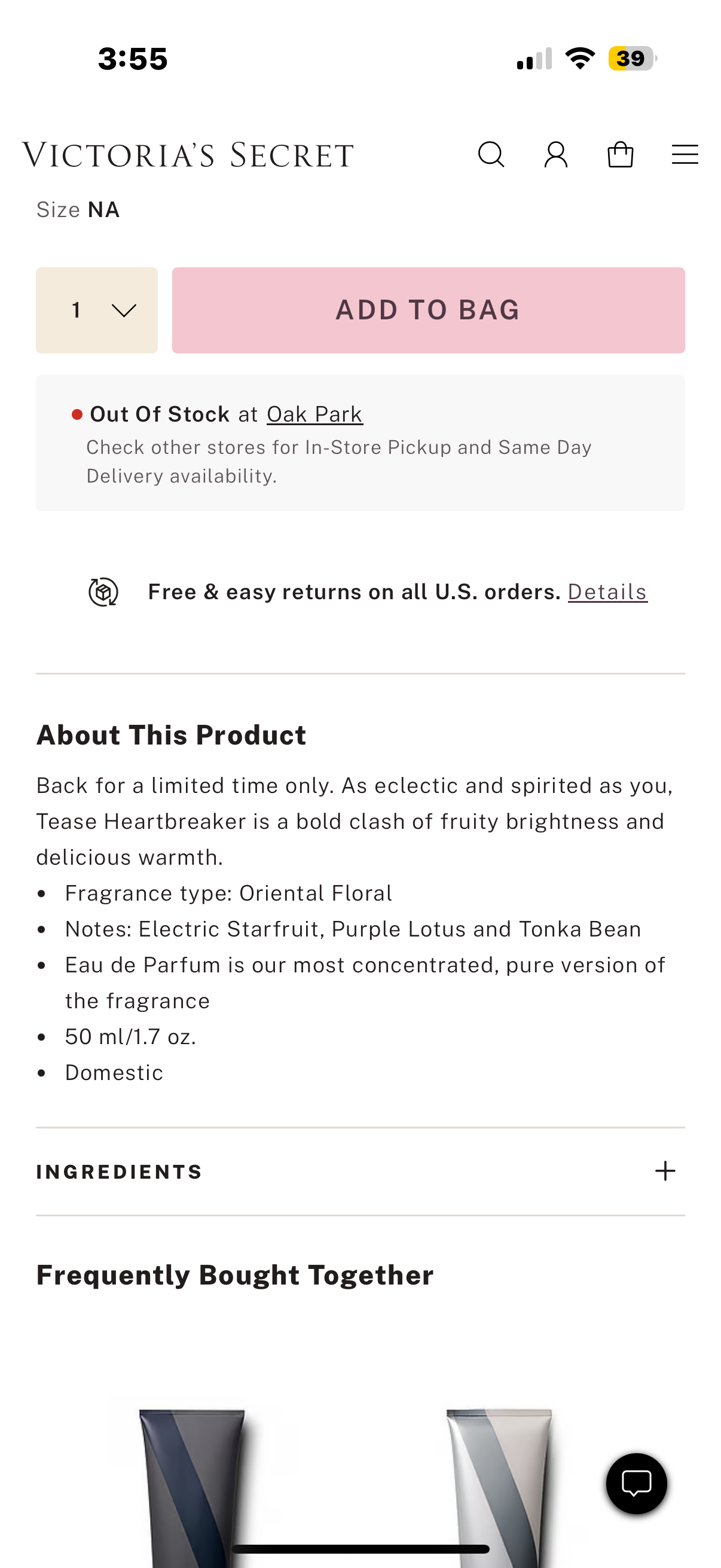 Victoria’s Secret FINE FRAGRANCE Tease Heartbreaker Eau de Parfum