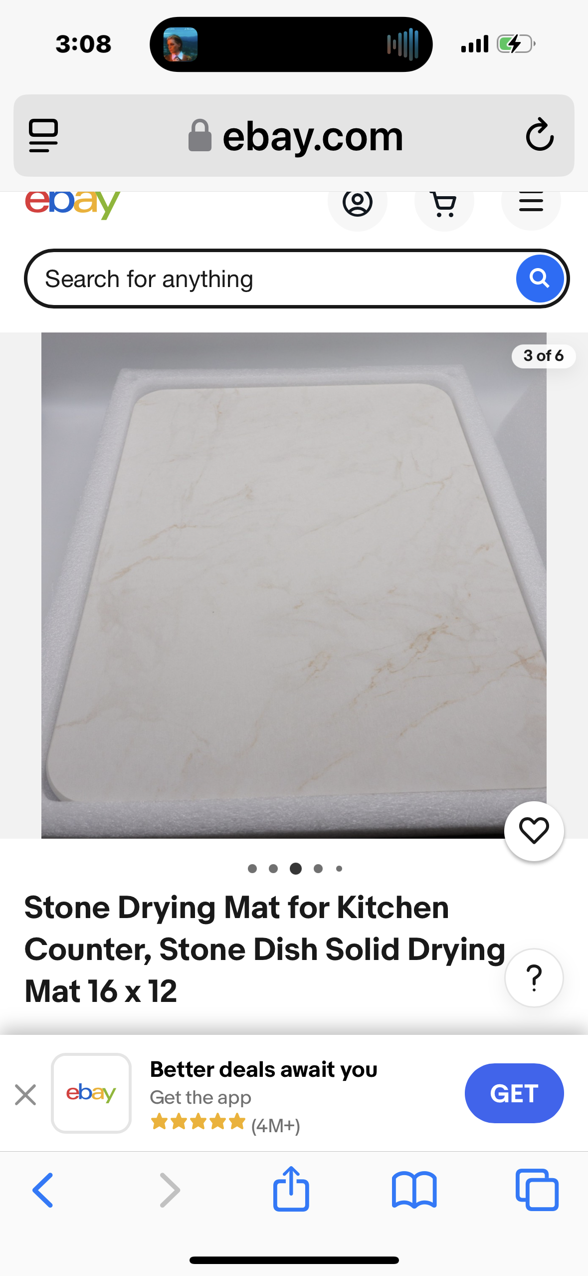 Stone Dish Drying Mat with Sponge Coaster