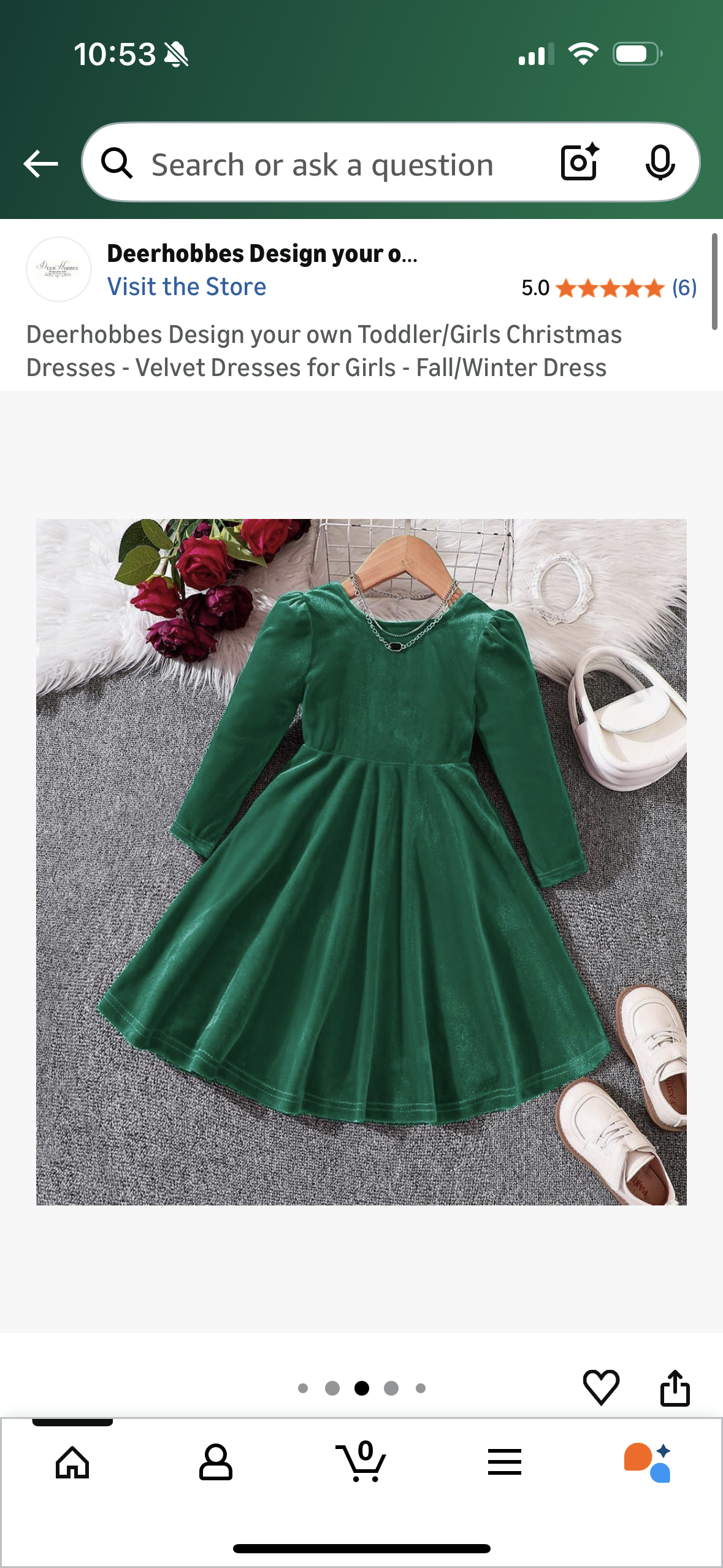 Toddler Velvet Christmas Dress with Purse and Hair Bow (Size 3T)