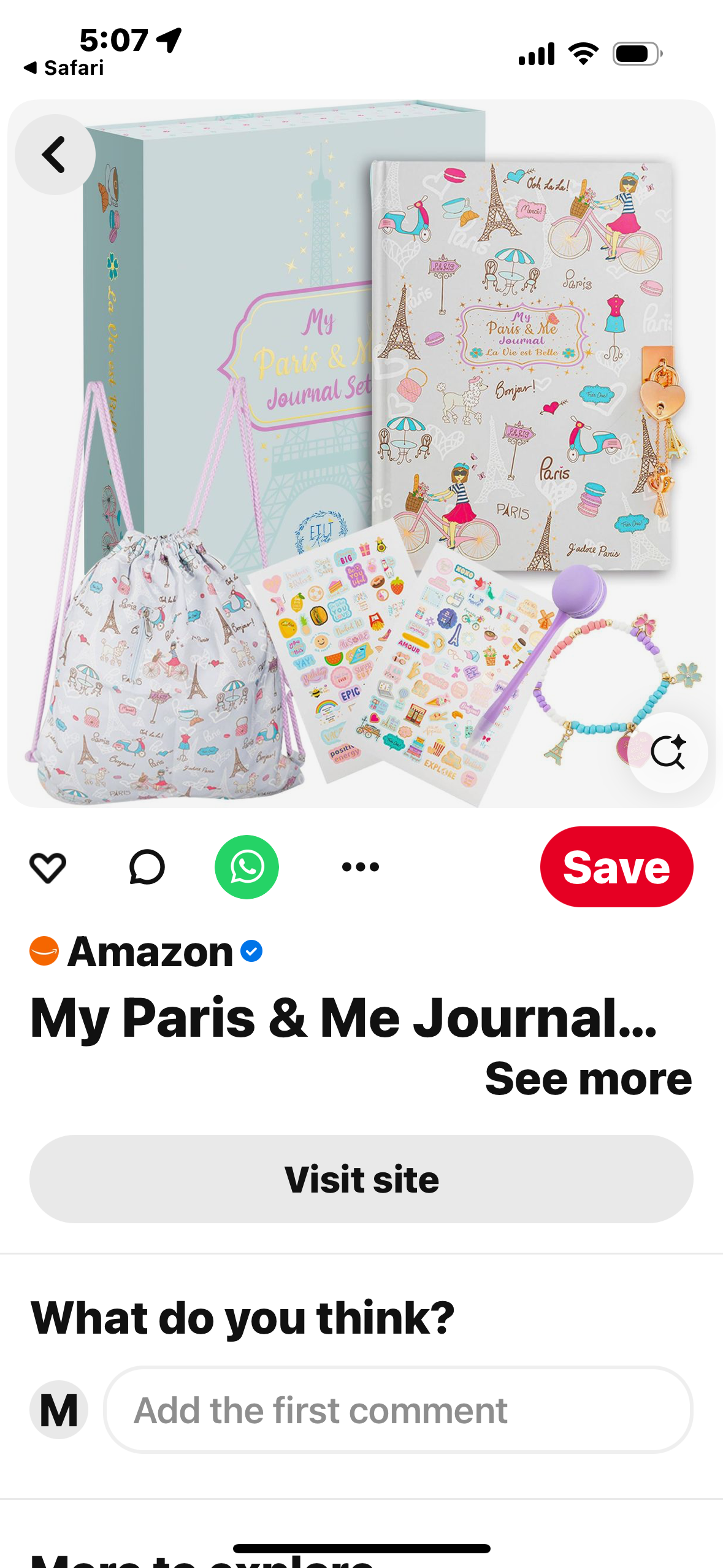 My Paris & Me Journal Set by ETLT Kids- Journal set for girls, diary with lock and key- Journal for teen girls, locking diary for girls ages 8-12, teen girl gifts, kids diary-gratitude journal-travel