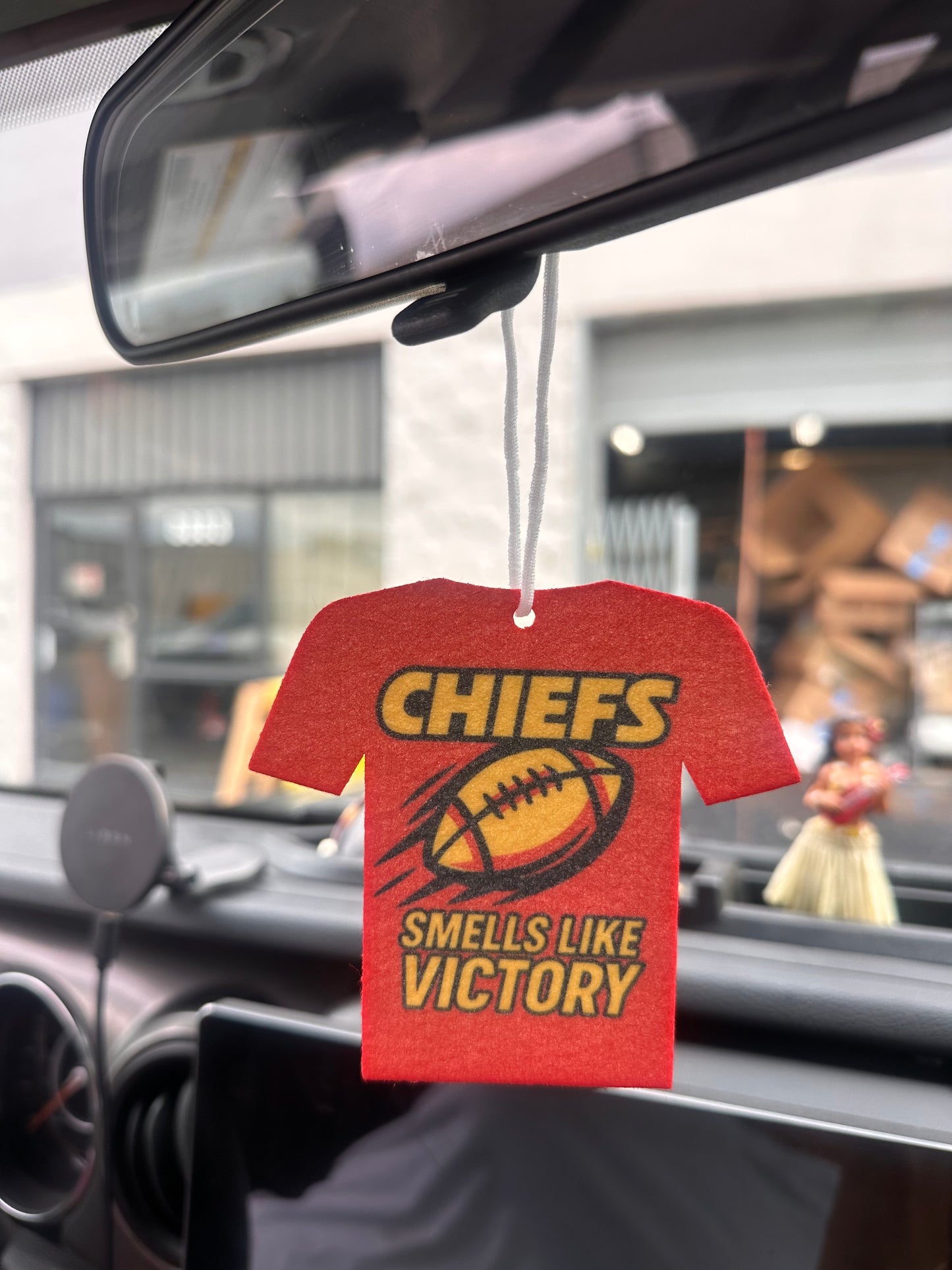 KC Football Car Air Freshener Smells like Victory