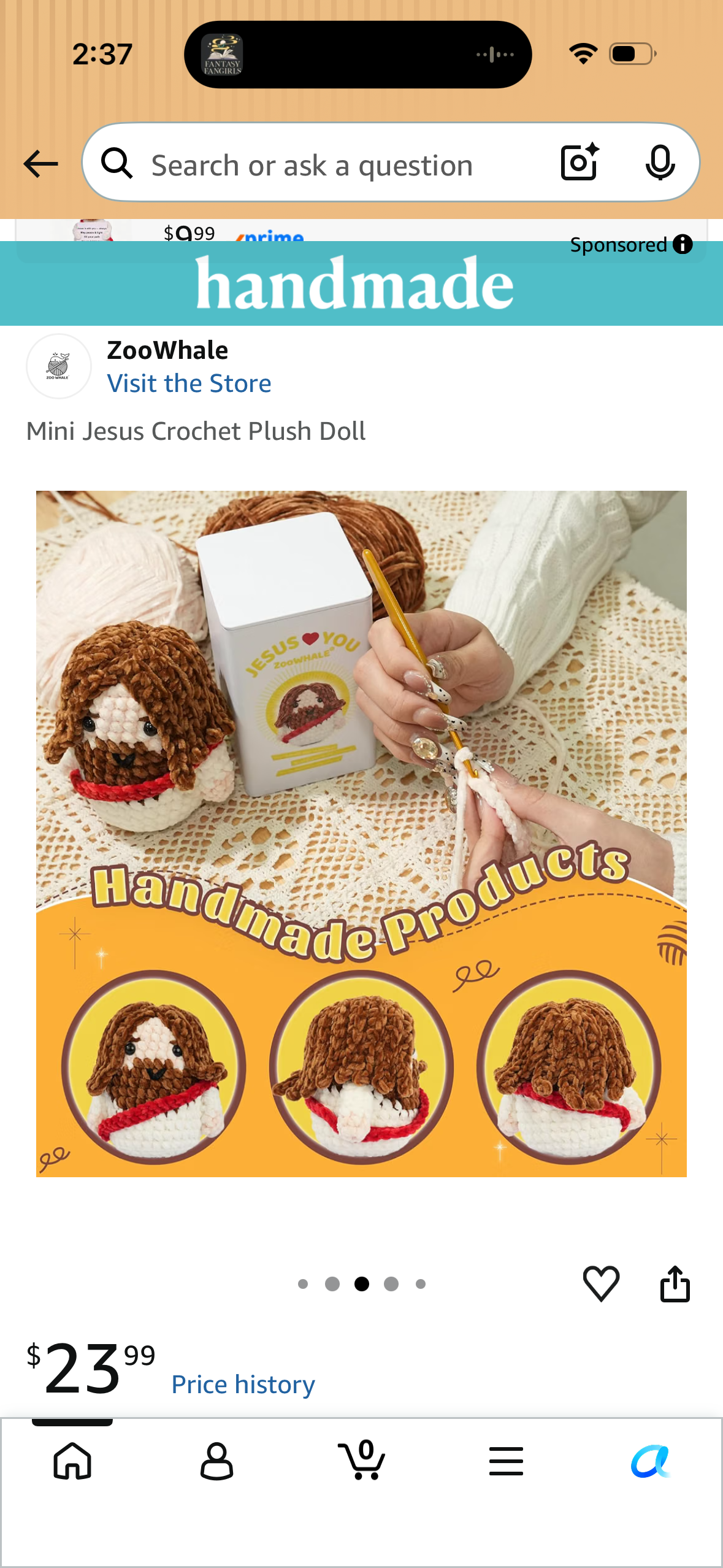 Mini Jesus Crochet Plush Doll